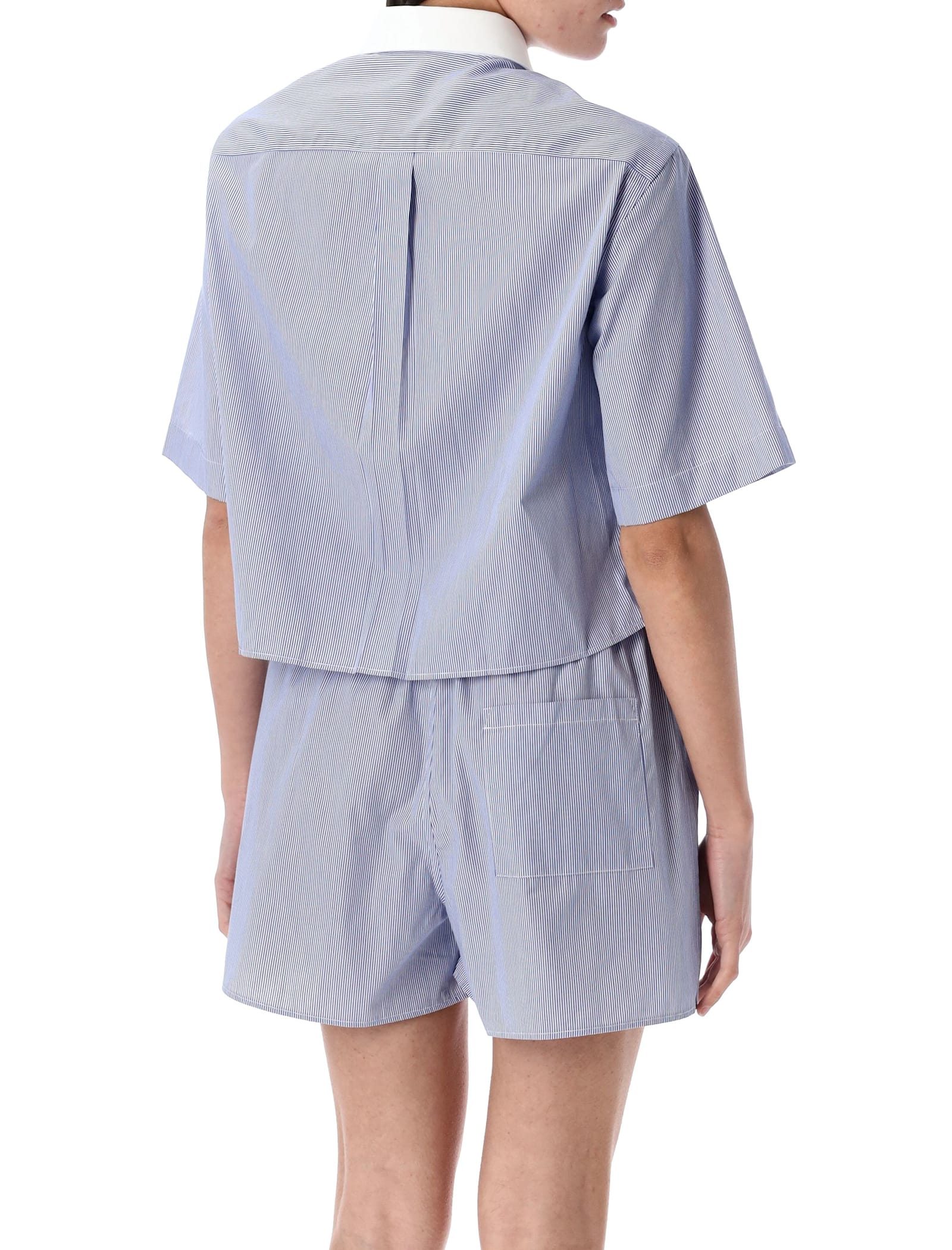 Sporty & Rich Src Cropped Shirt In White