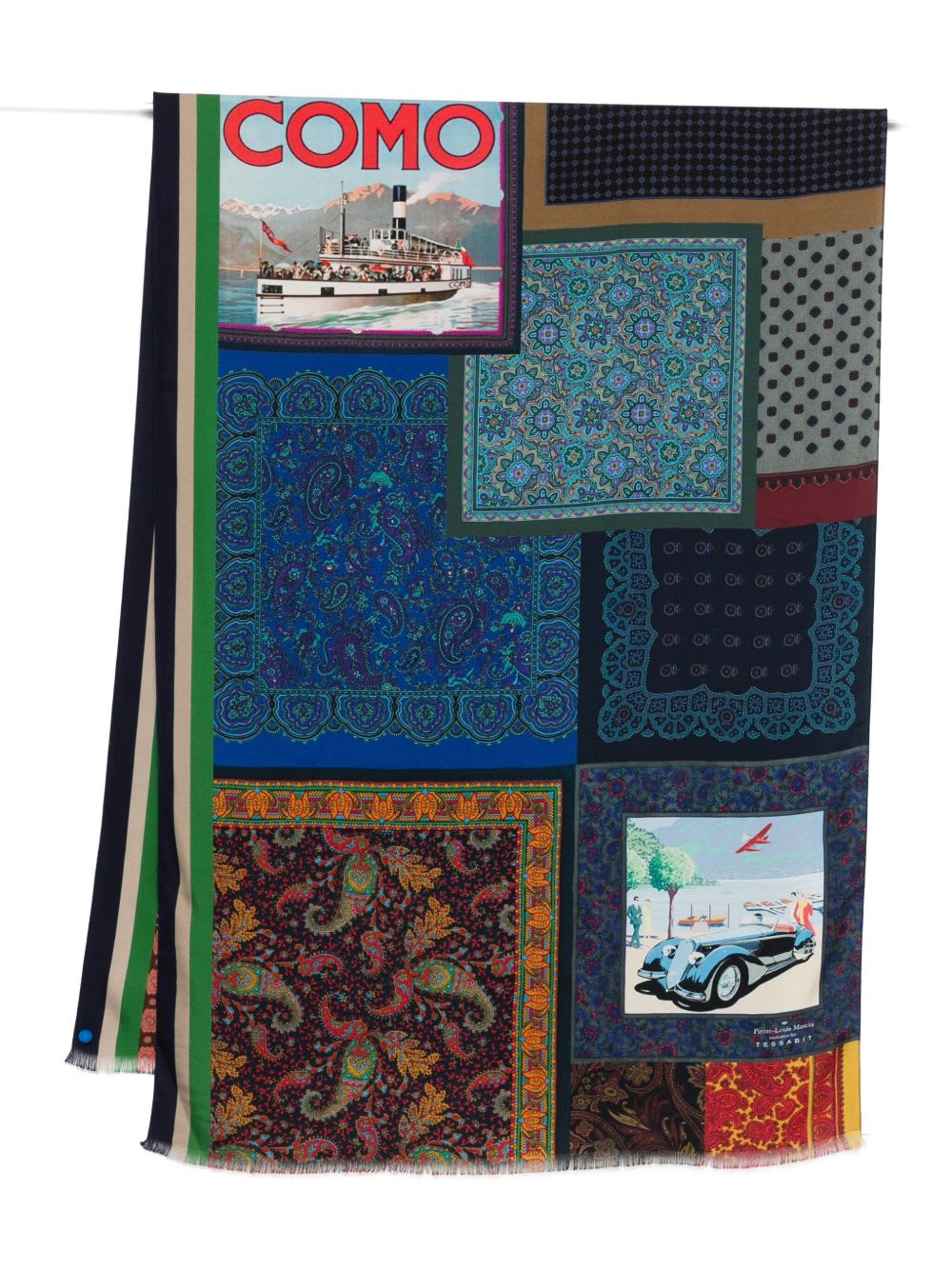 Pierre-louis Mascia Pierre Louis Mascia Lago Di Como Silk Printed Scarf In Multi