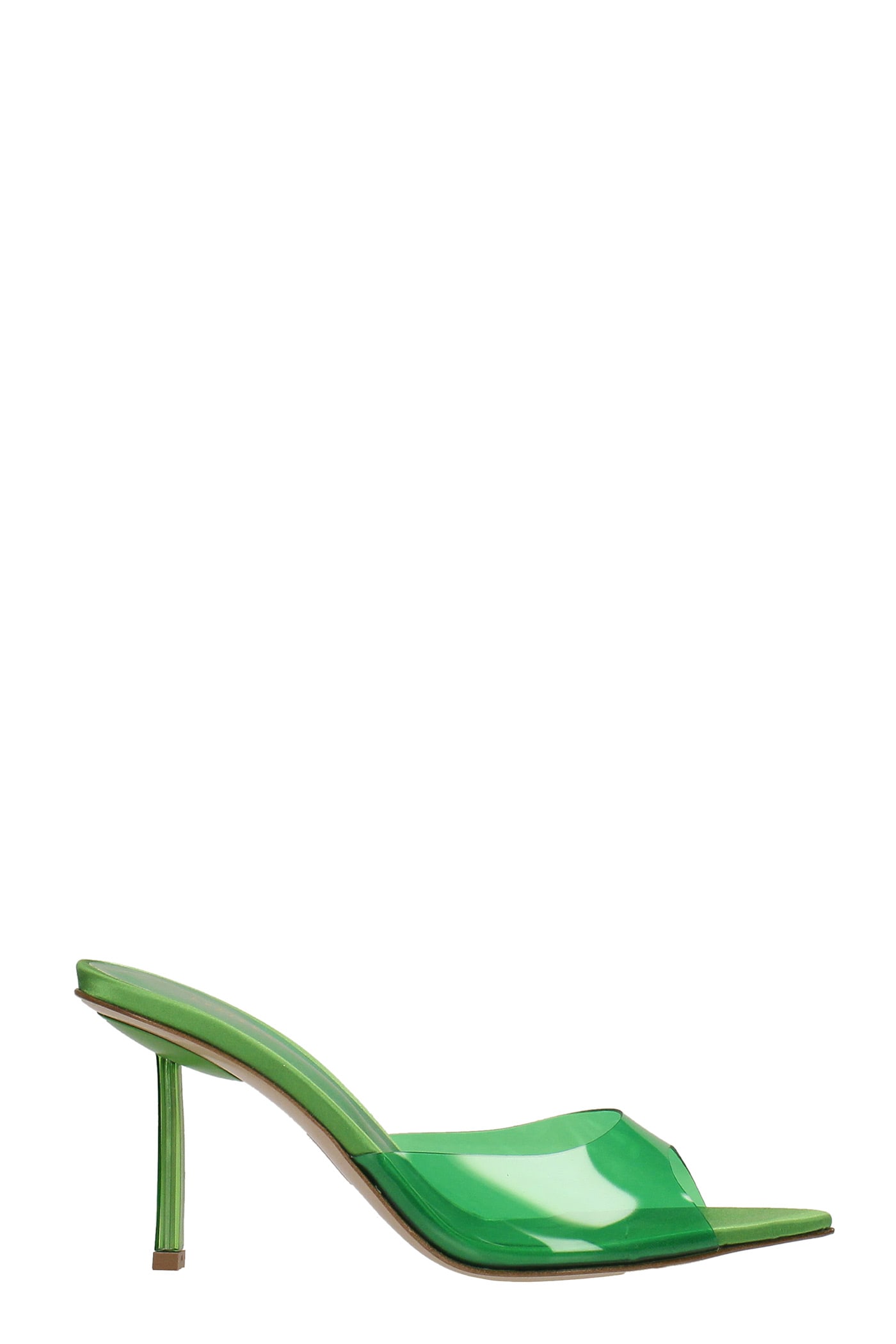Le Silla Afrodite Sandals In Green Leather