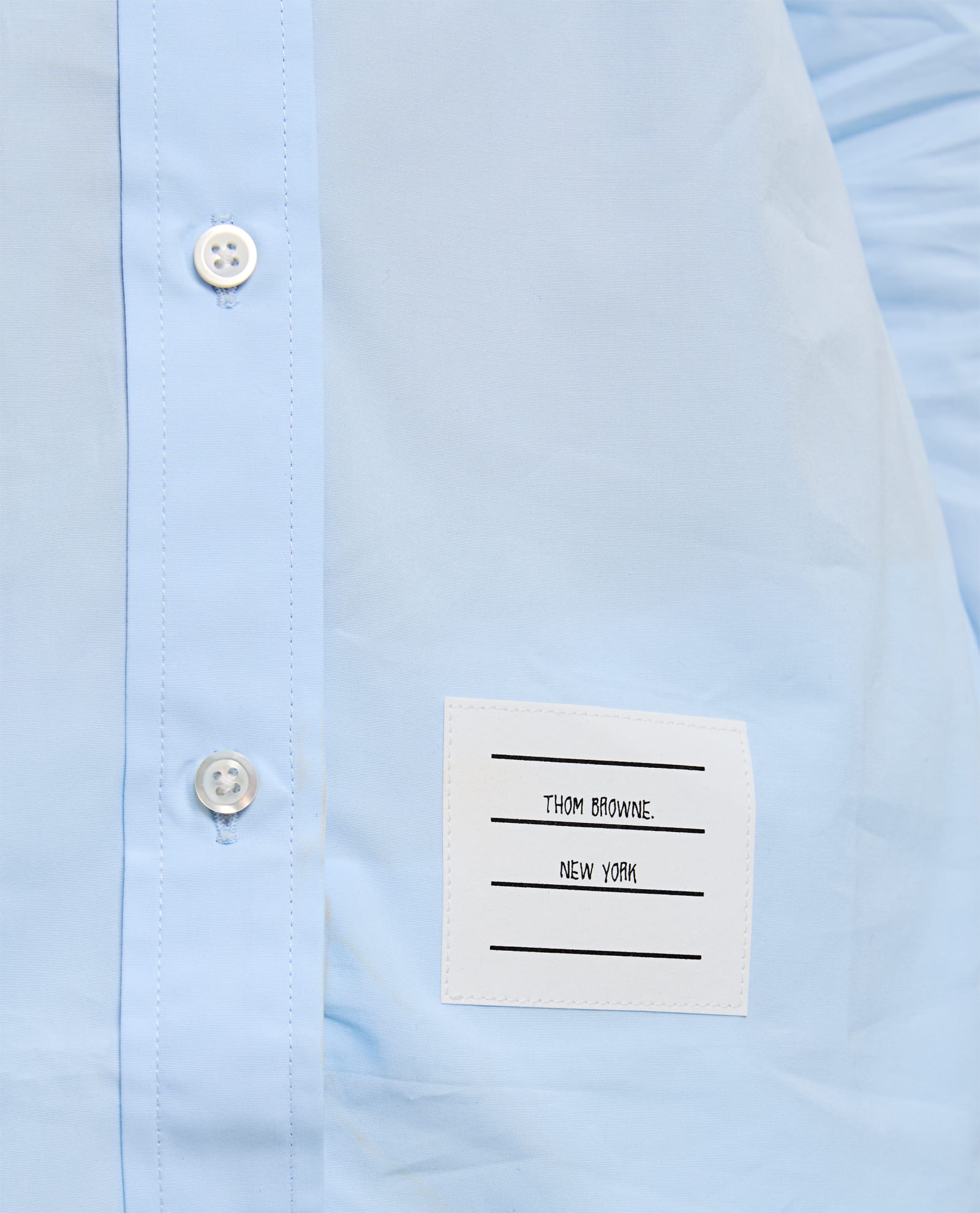 Shop Thom Browne Classic Point Collar Shirt In Blue