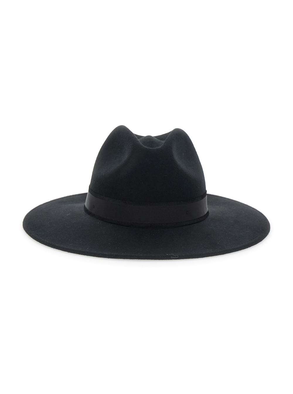 Shop Antonelli Valdengo Black Fedora Hat With Stiff Brim In Wool Woman