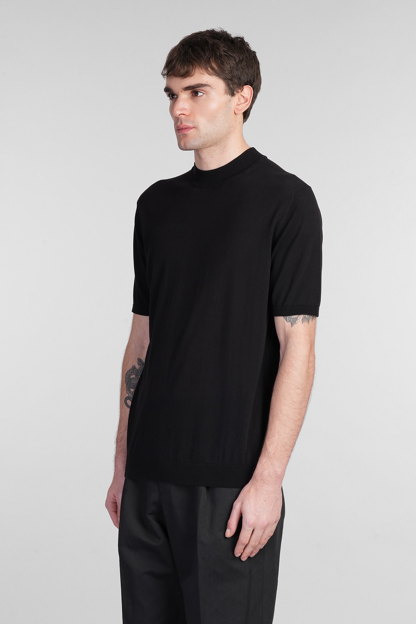 Roberto Collina Knit T-shirt In Black