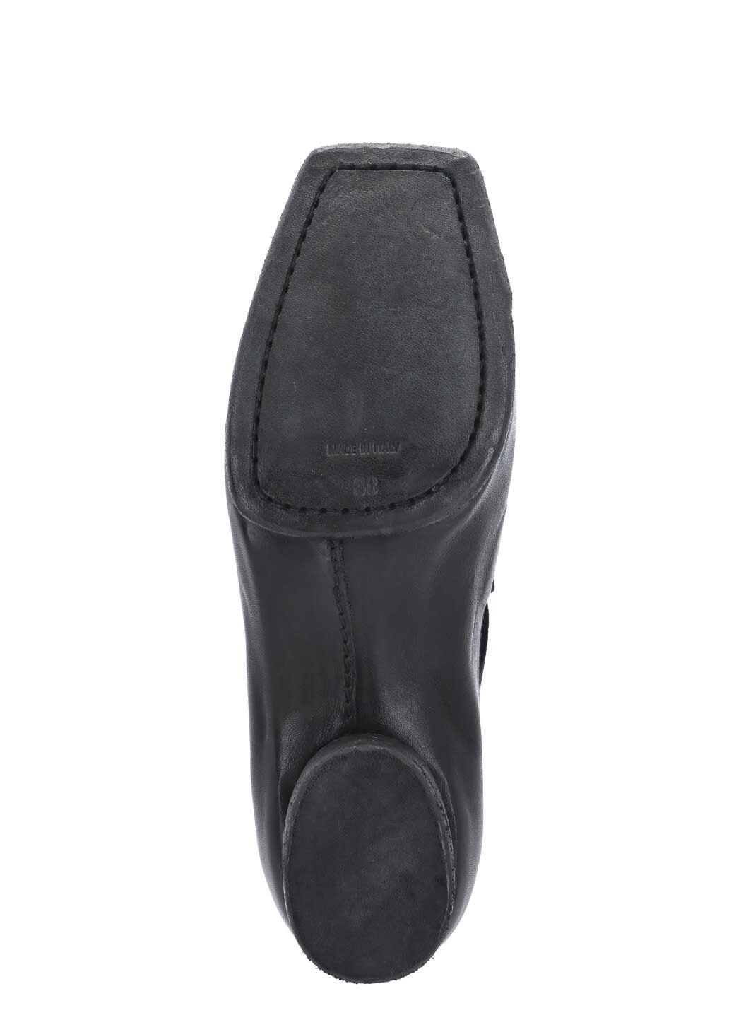 Uma Wang Carbon Fiber Ballerina Shoes With Textured Sole In Black