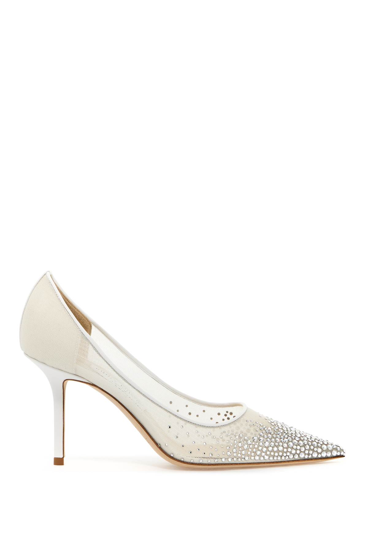 Shop Jimmy Choo Love 85 Pumps In White Crystal (white)