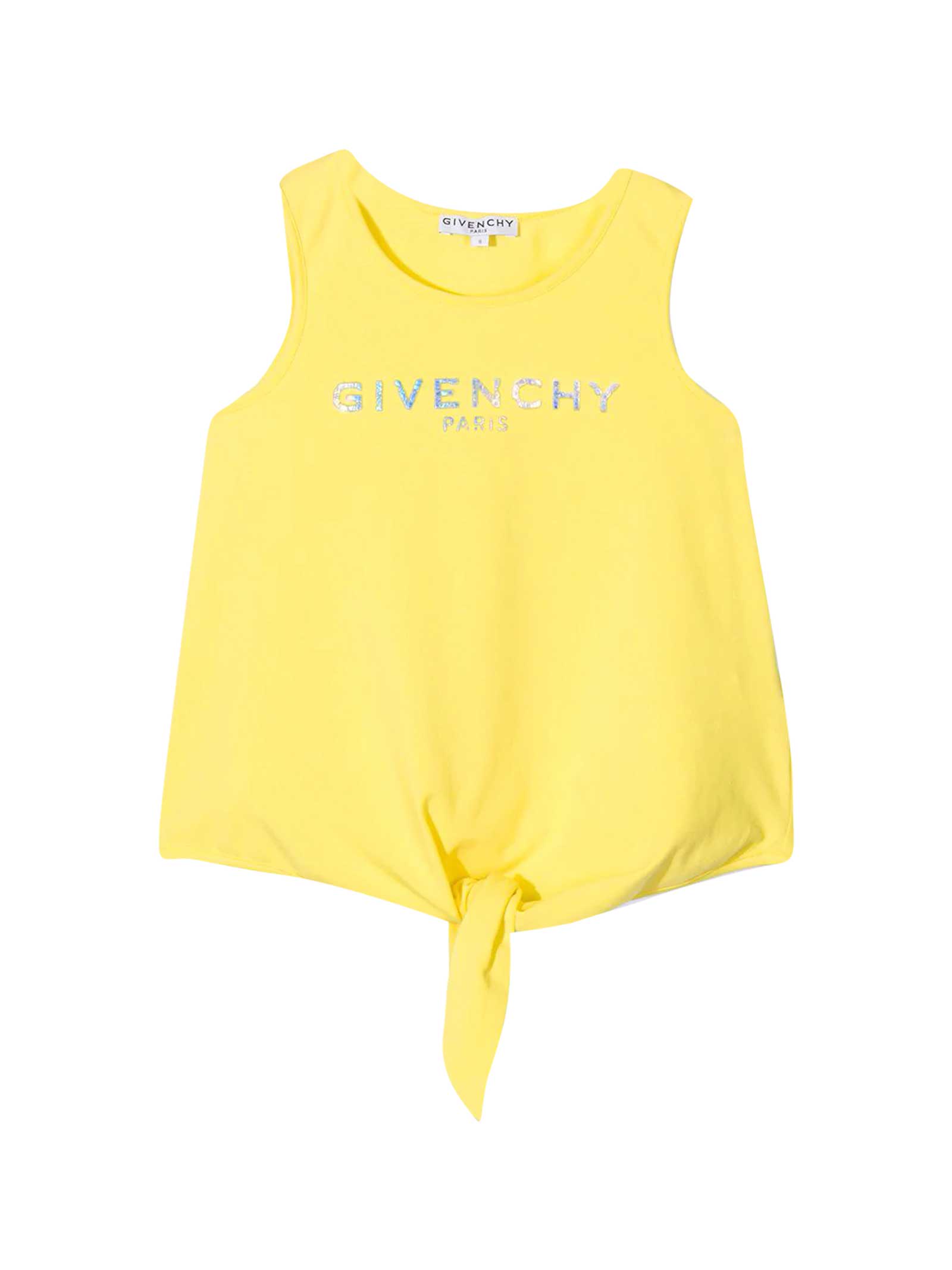 Shop Givenchy Yellow Tank Top In Paglia
