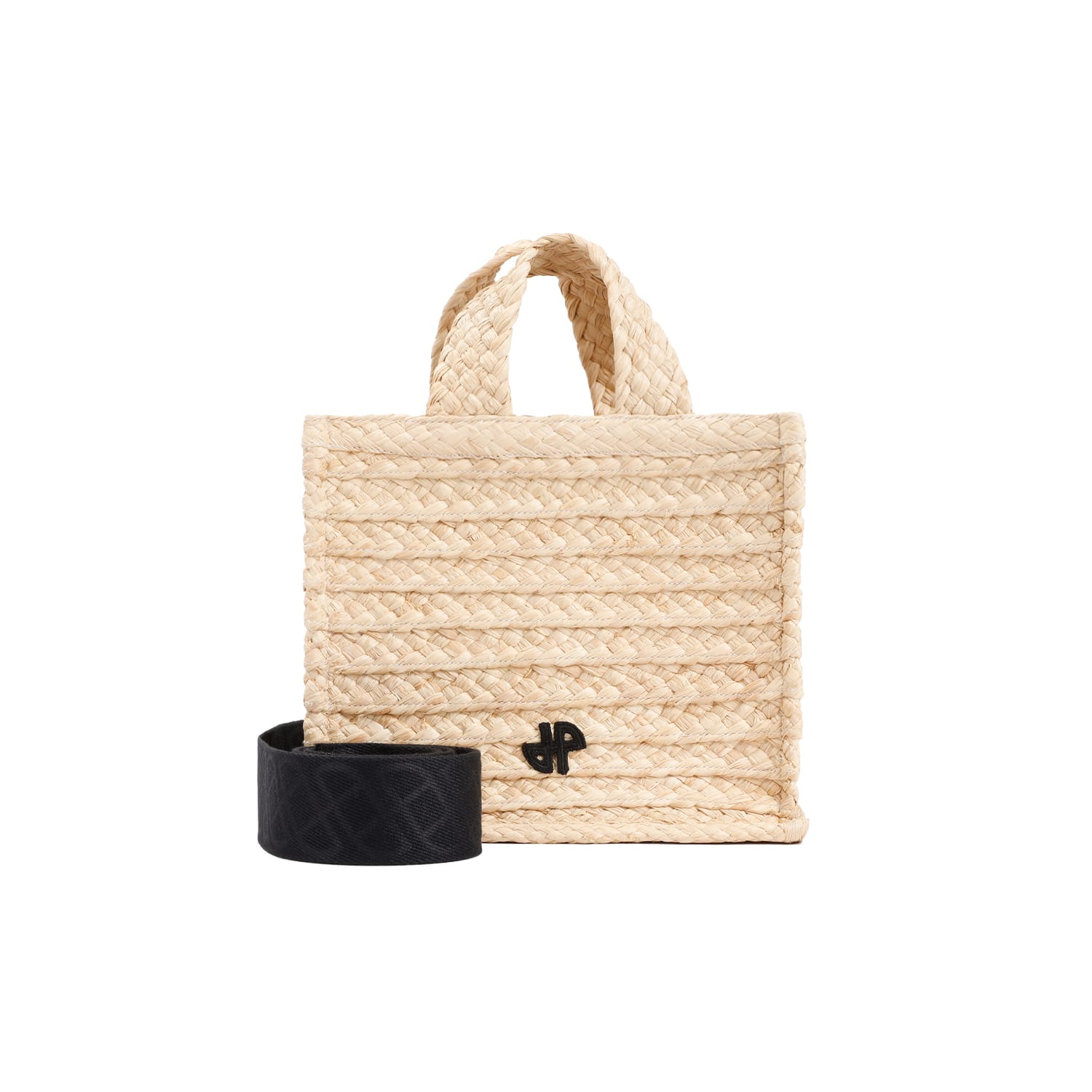 Shop Patou Small Jp Tote In Raffia In V Vanilla