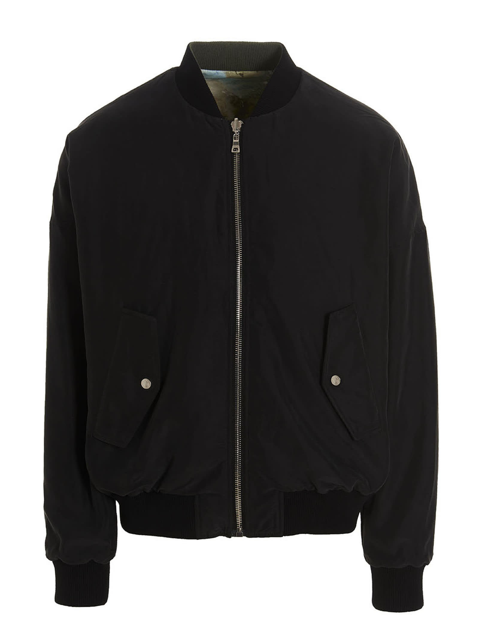 Balmain Painting-print Reversible Bomber Jacket In Multicolor