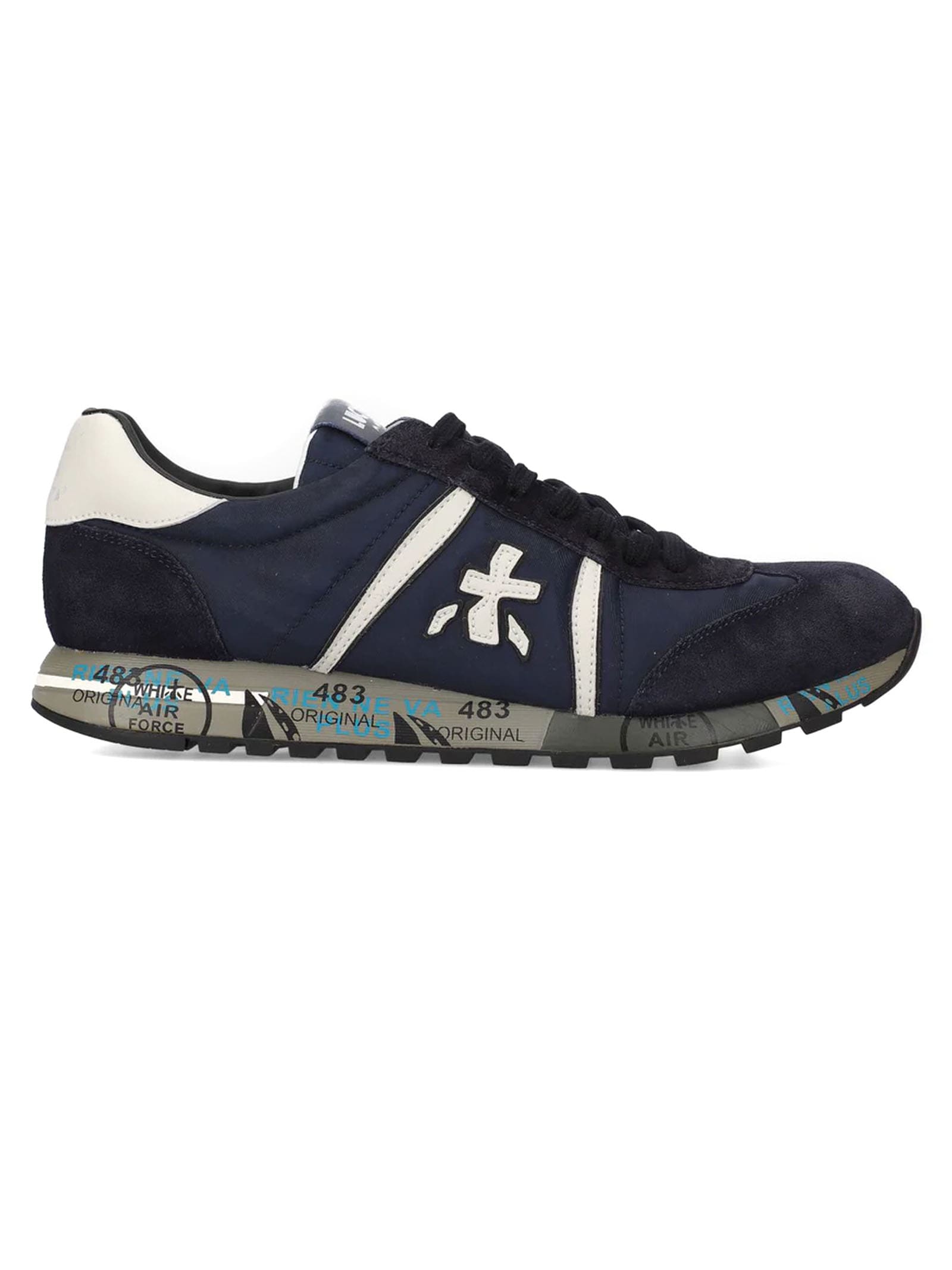 Shop Premiata Blue Lucy Low-top Sneakers