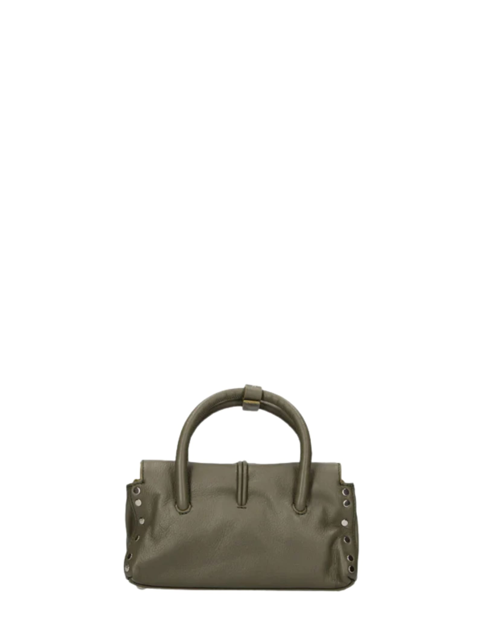 Zanellato Saeta Baby Handmade Leather Bag In Green