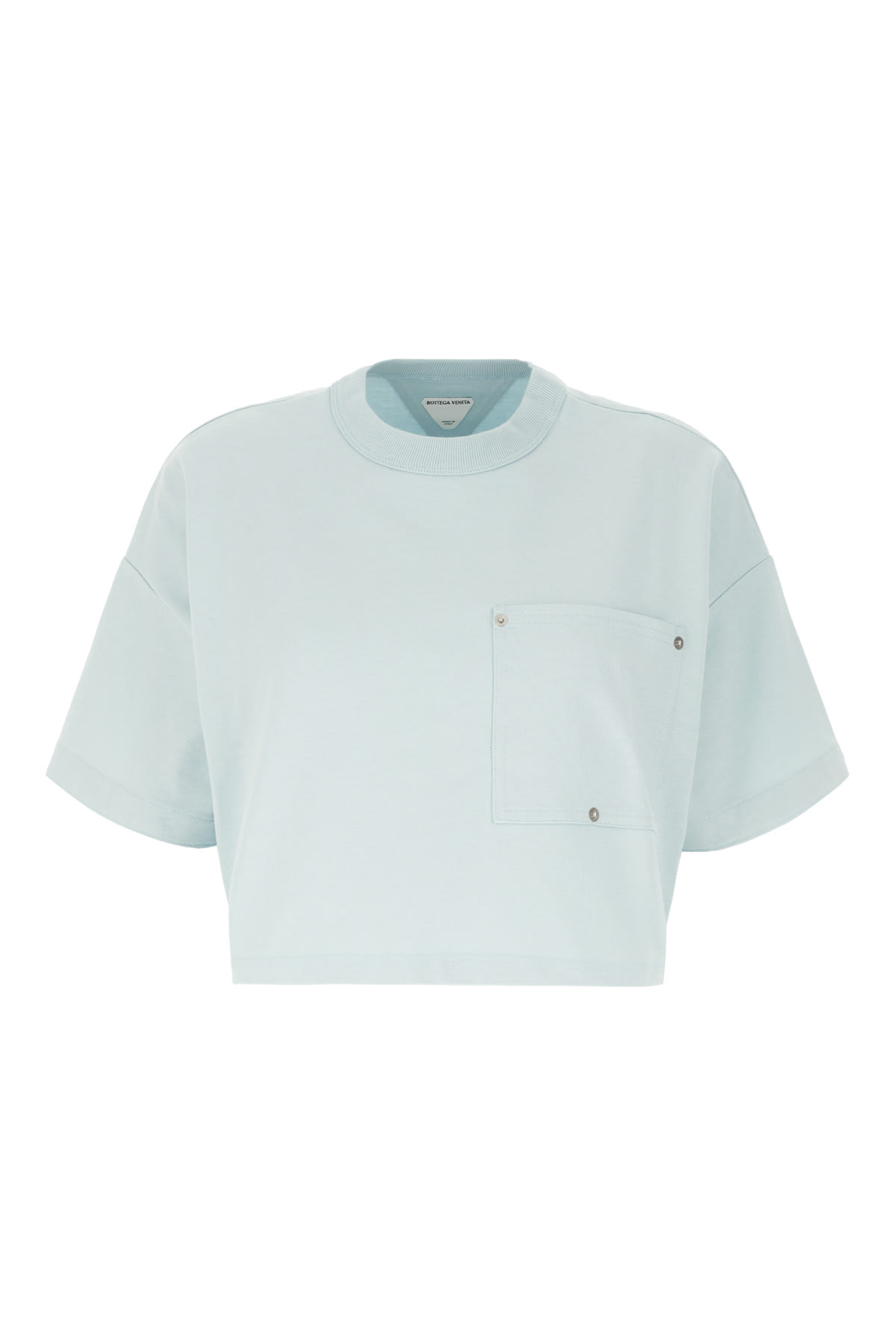 Bottega Veneta Pastel Light Blue Cotton Oversize T-shirt In Azzurro