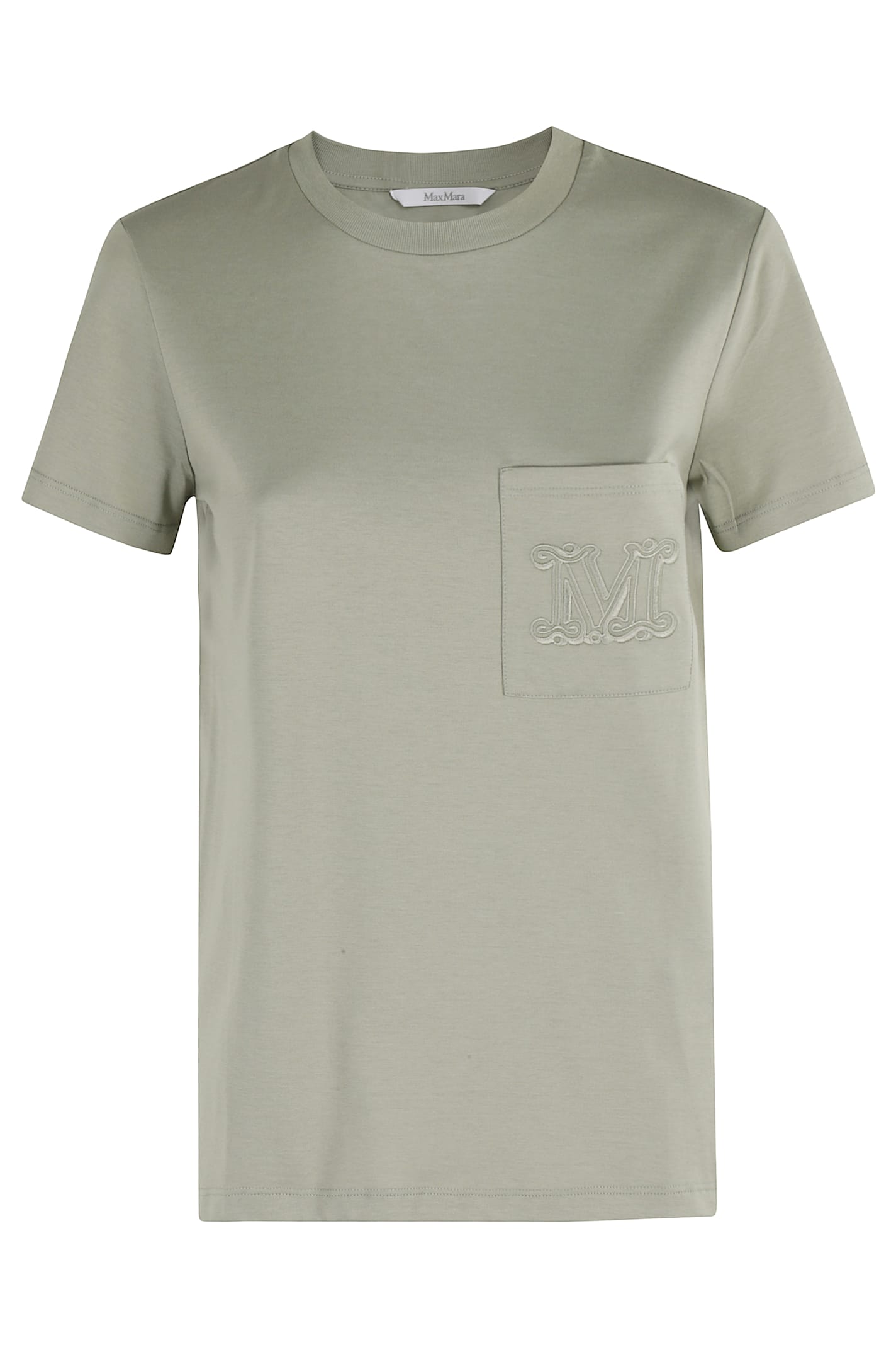 Max Mara Papaia Embroidered M T-shirt In Green