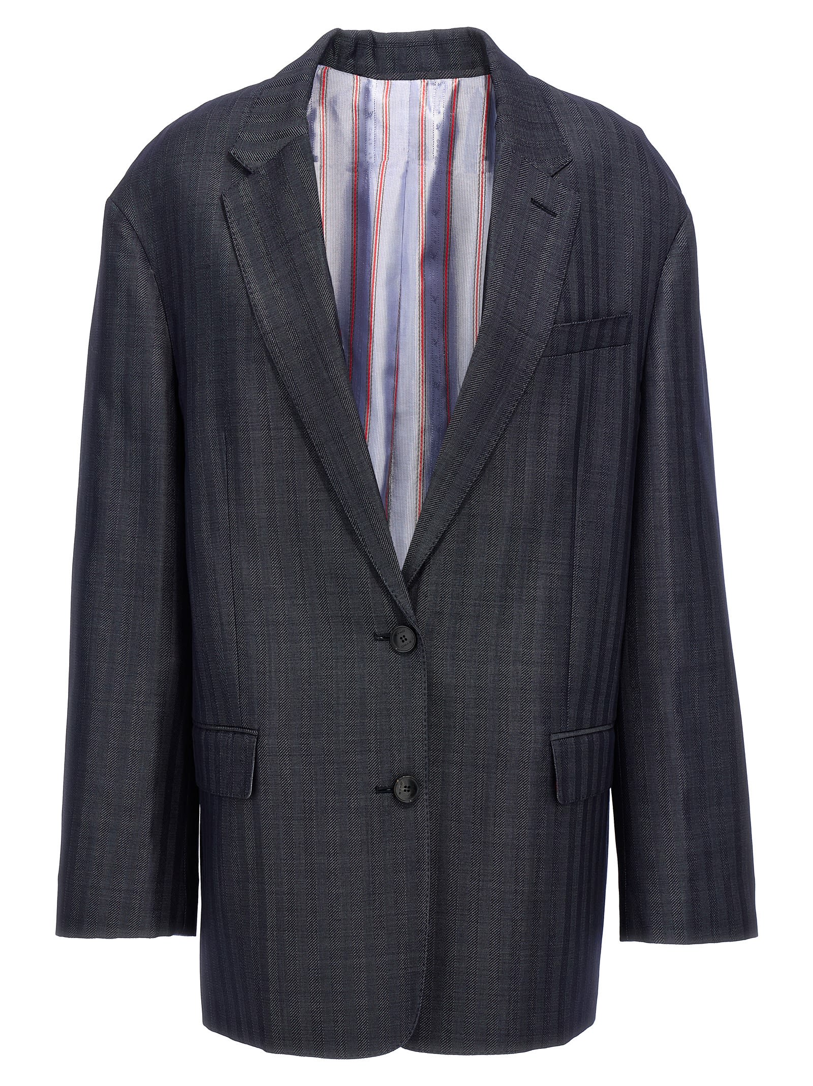 Shop Etro Pegaso Single-breasted Blazer In Blue