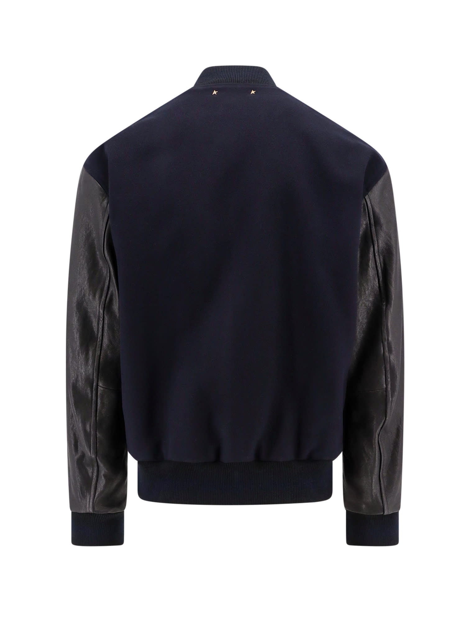 Shop Golden Goose Jacket In Dark Blue/black