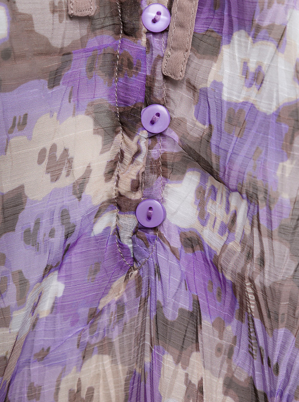 Shop Sabina Musayev Atara Purple Blosue With All-over Floreal Print In Polyester Woman In Violet