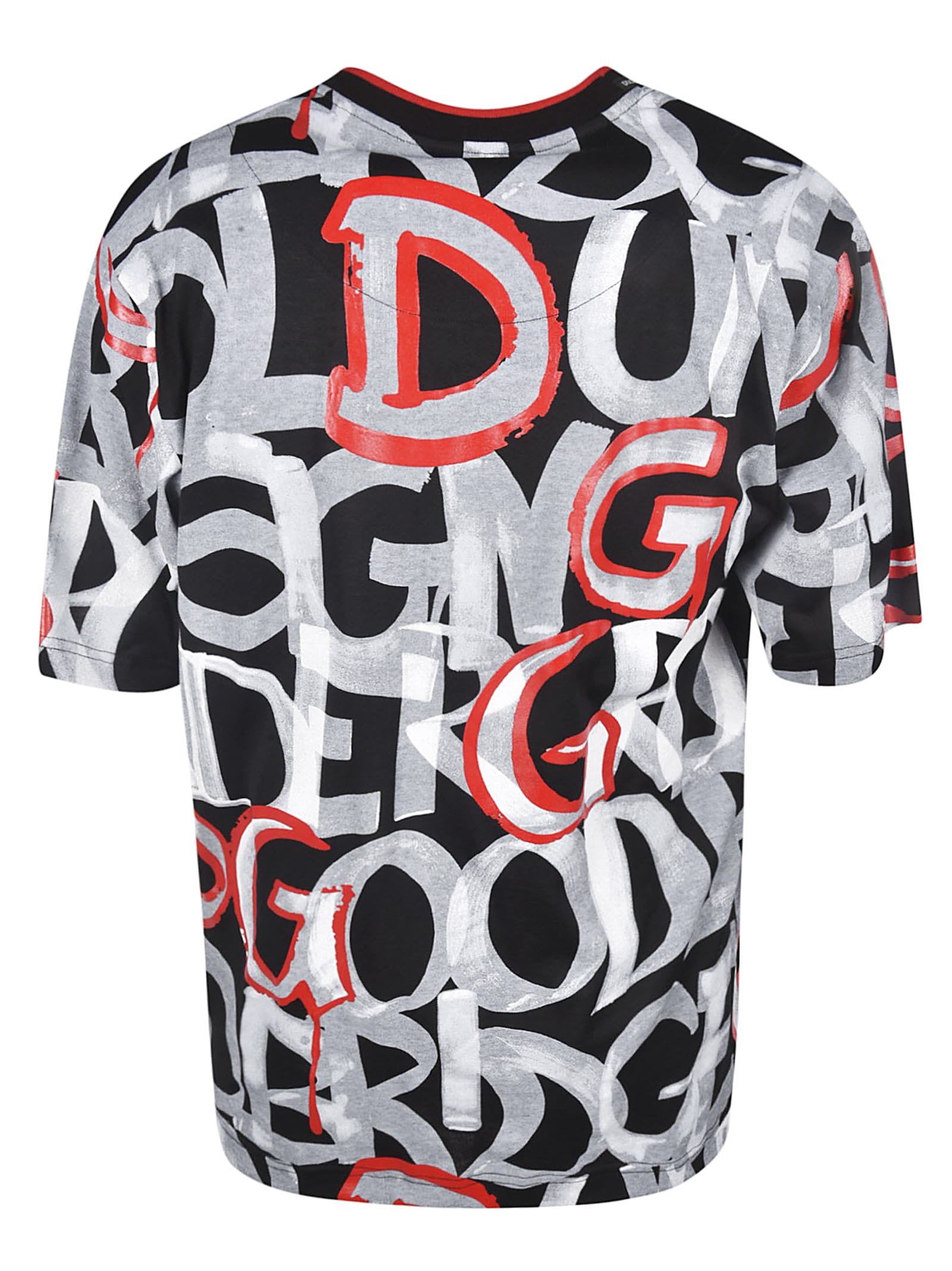 Dolce & Gabbana Dolce & Gabbana Graffiti Logo T-shirt - Nero rosso ...