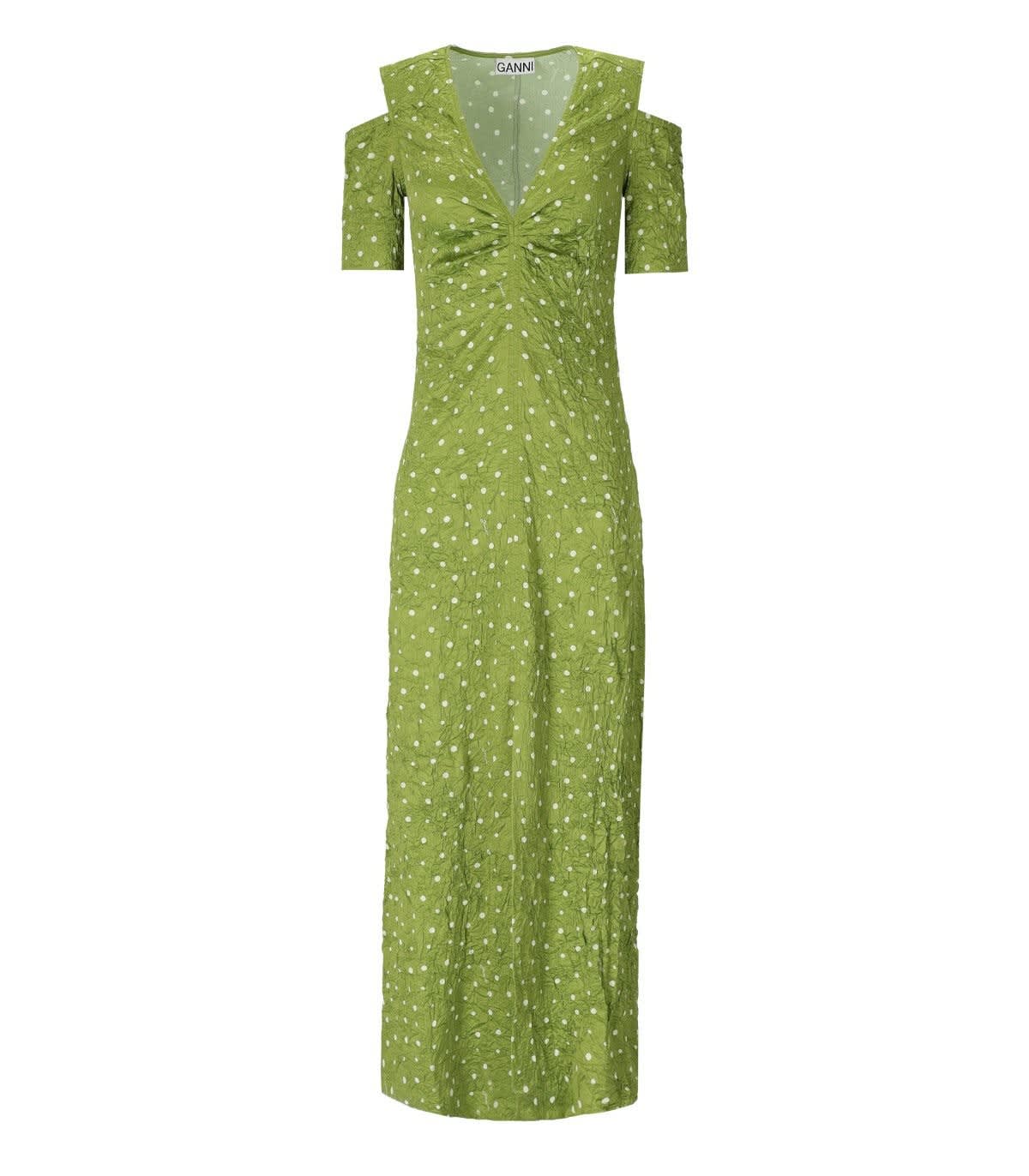 ganni green satin dress TH&TH Celeste Velvet Bridesmaid Dress In Forest Green main image 1