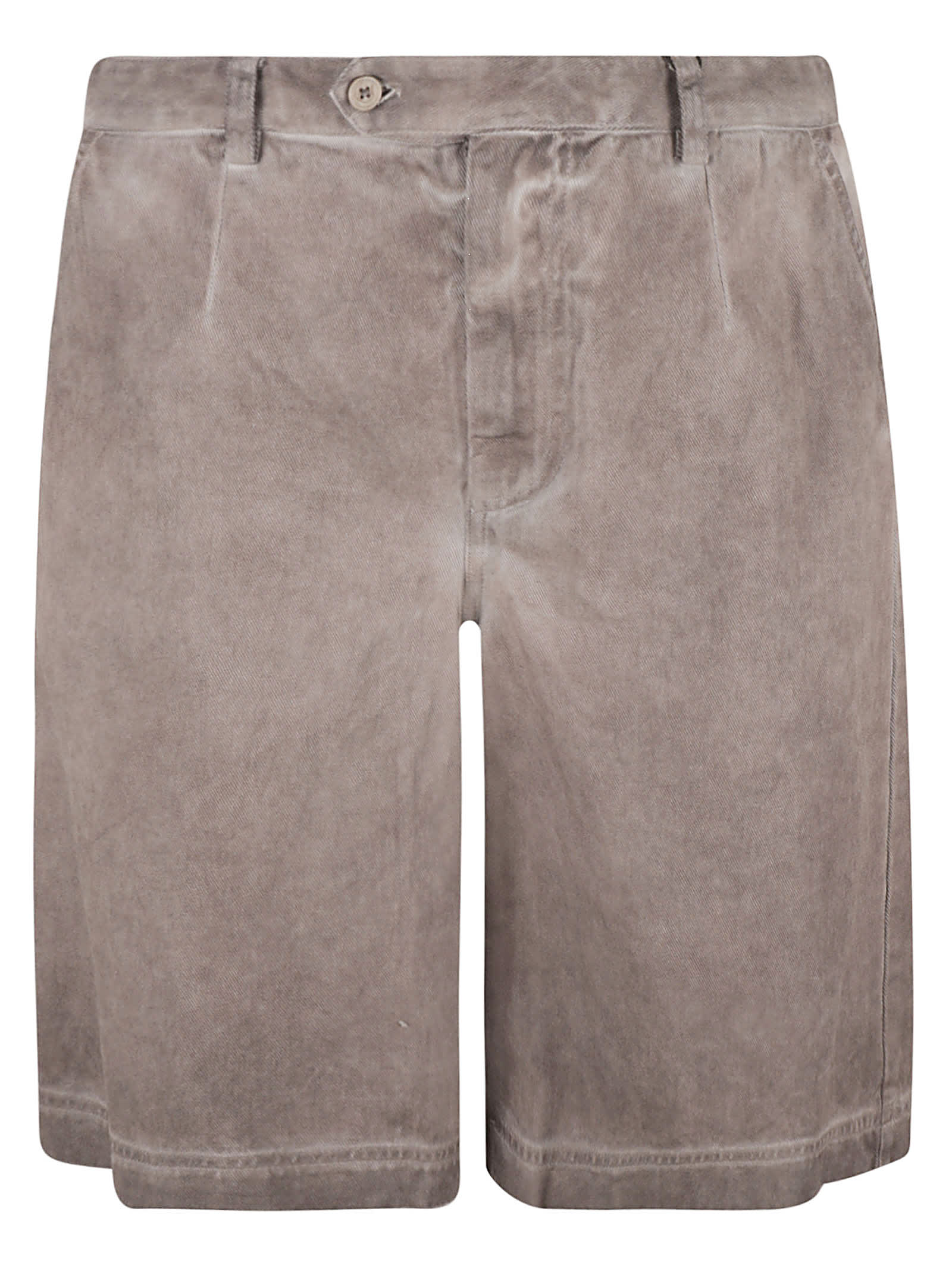 Shop Dolce & Gabbana Vintage Effect Shorts In Brown/grey