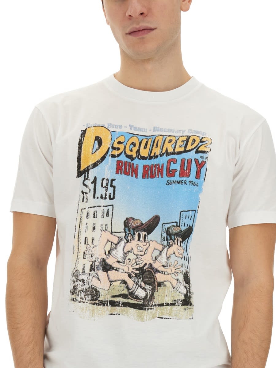 Shop Dsquared2 T-shirt With Print In White