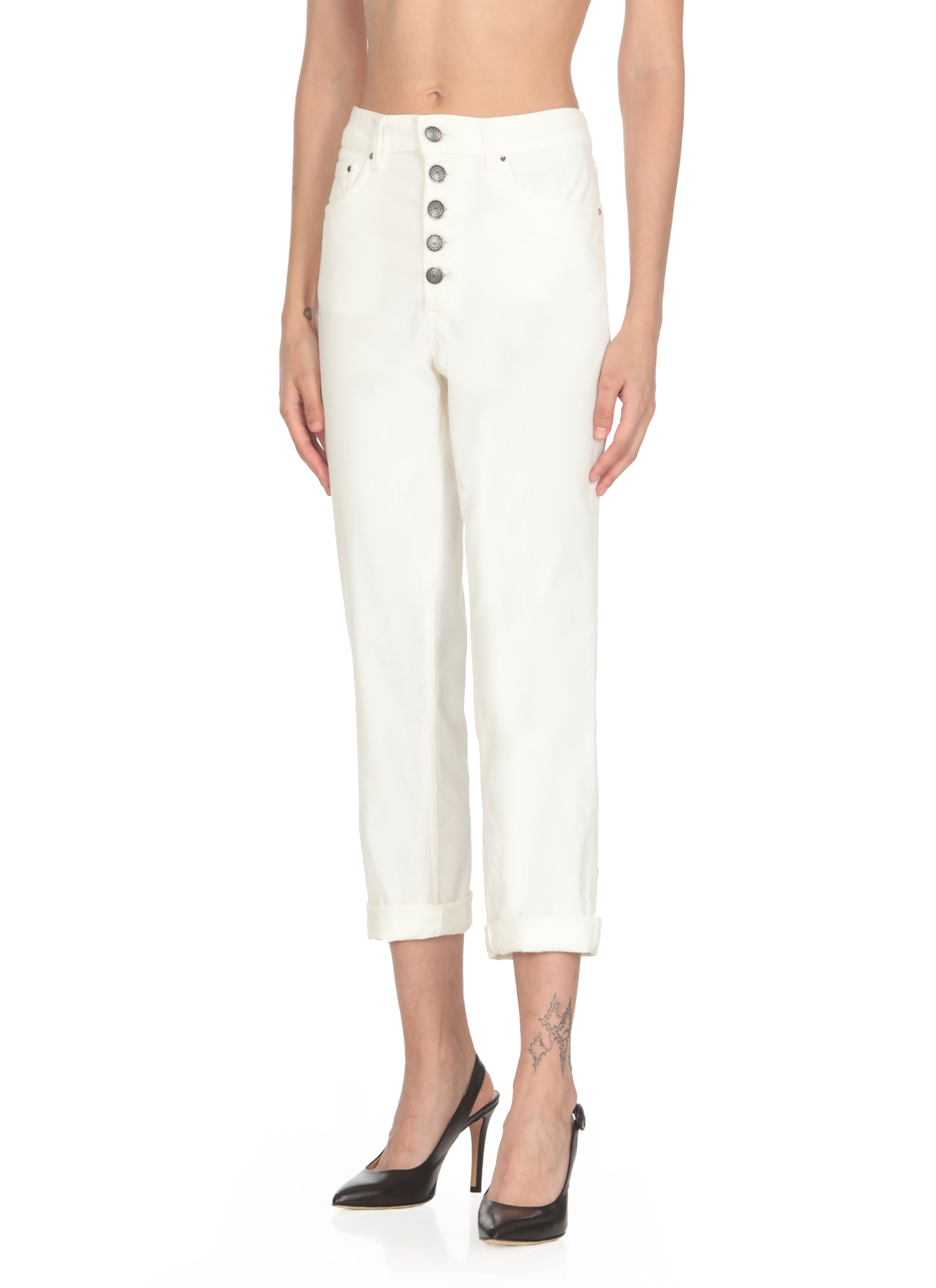 Shop Dondup Koons Bot Gioie Pants In White