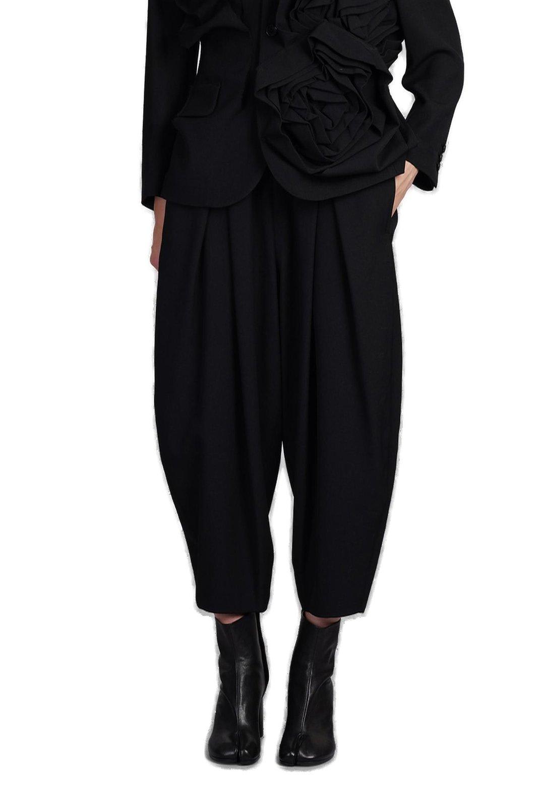 Shop Comme Des Garçons Comme Des Garcons Ballon Design Cropped Trousers In Black