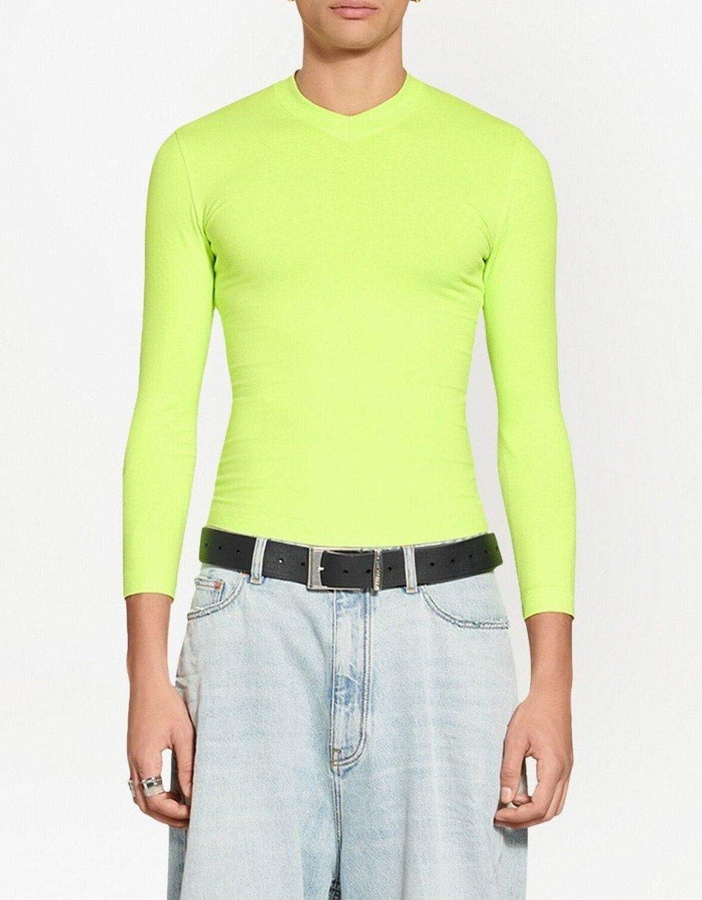 Balenciaga V-neck Slim-fit Long Sleeve T-shirt
