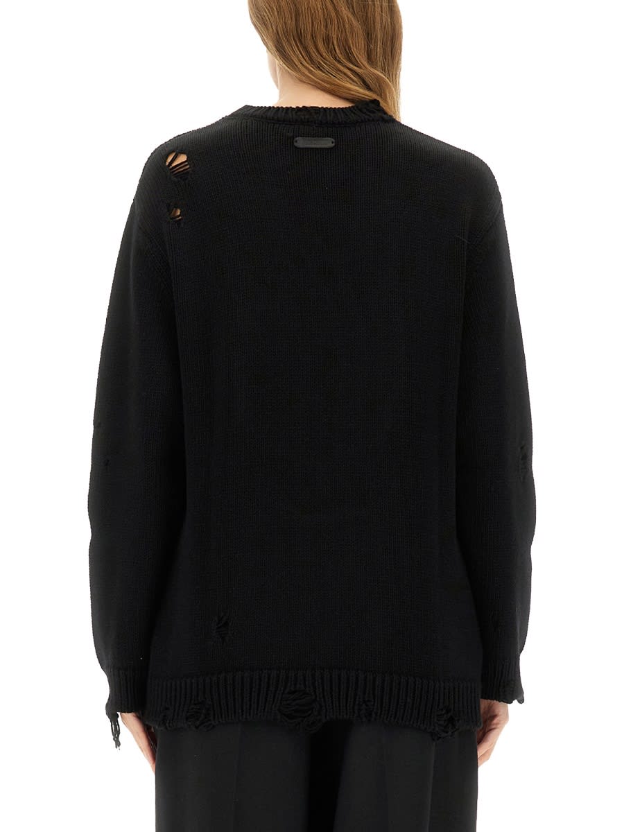 Moschino Couture Black Wool Sweatshirt In Black
