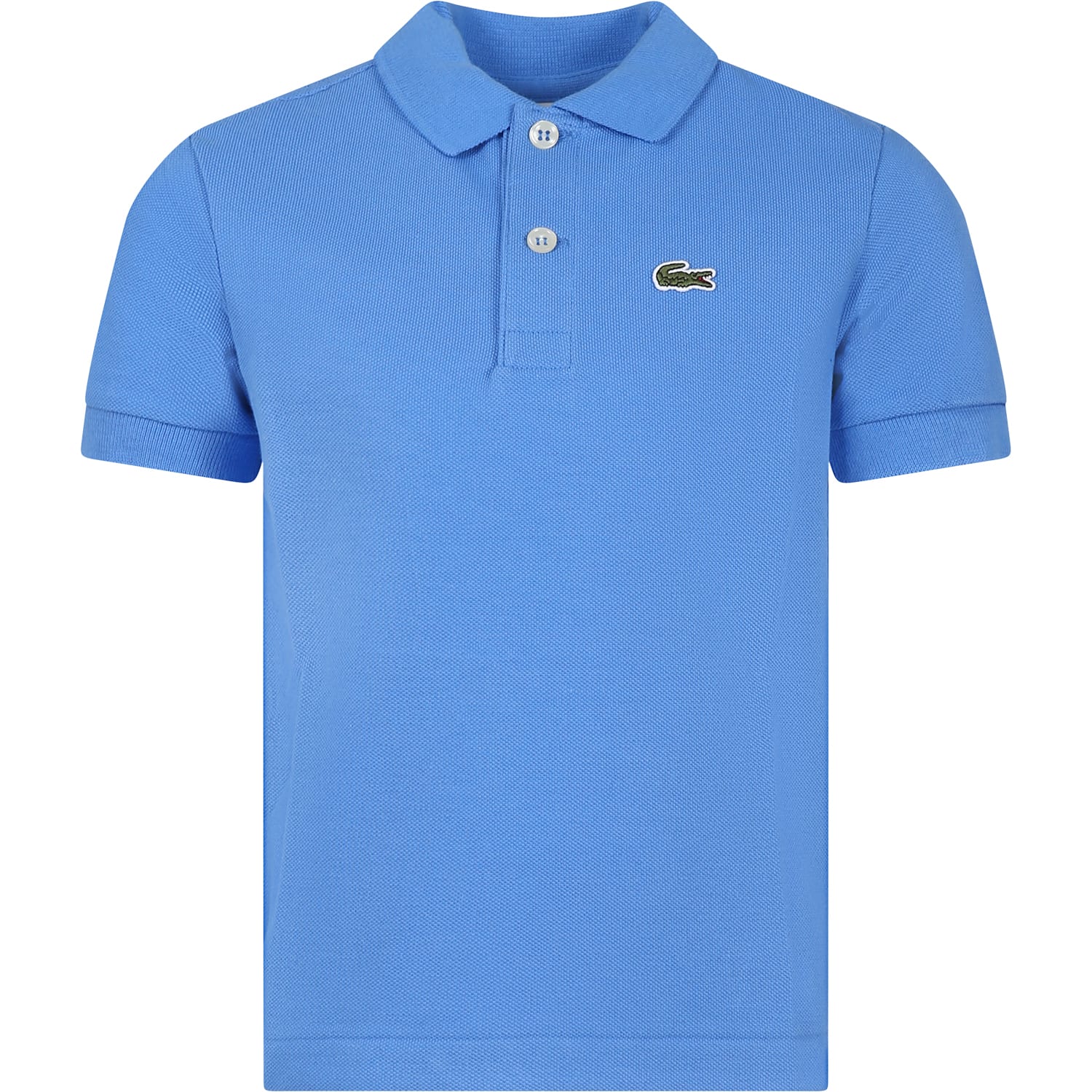 Shop Lacoste Light Blue Polo Shirt For Boy With Crocodile