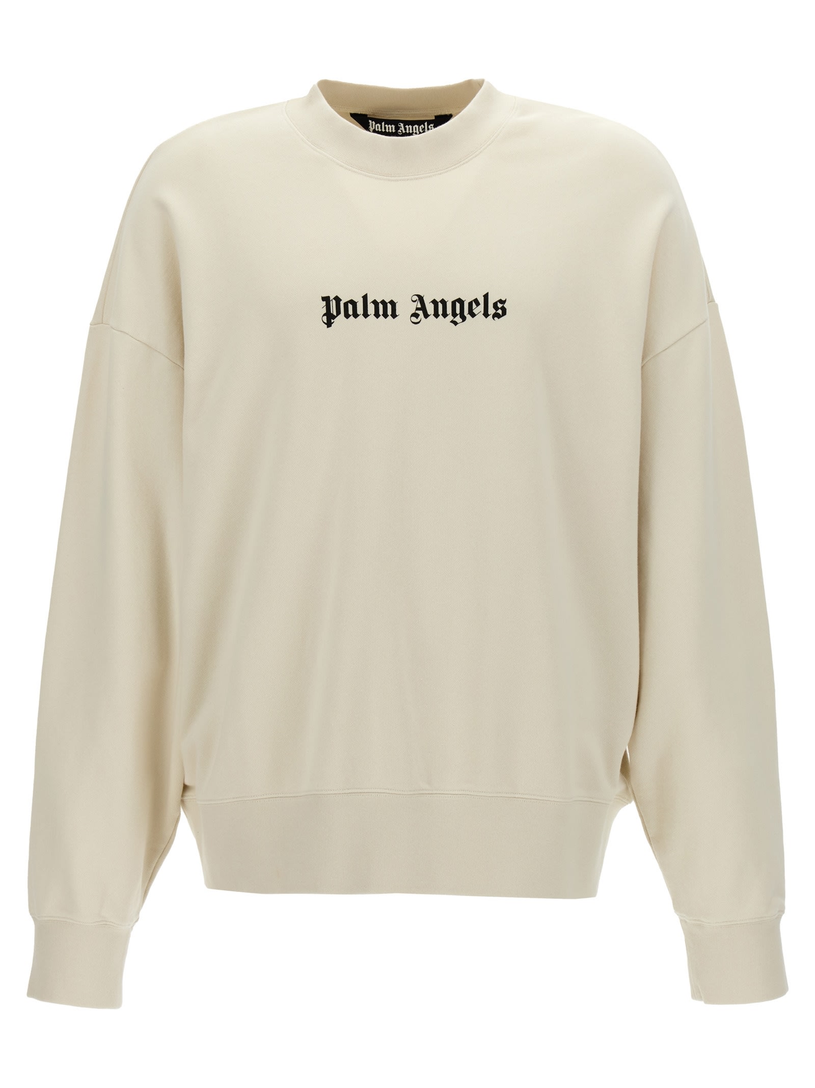 Shop Palm Angels Classic Logo Sweatshirt In White/black