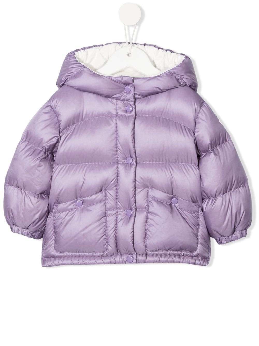 Moncler Lilac Polyamide Feather Down Jacket
