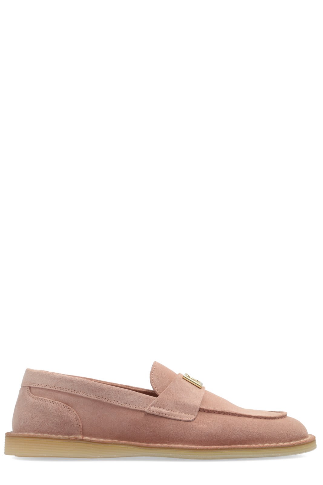 Shop Dolce & Gabbana Logo Plaque Loafers In Rosa