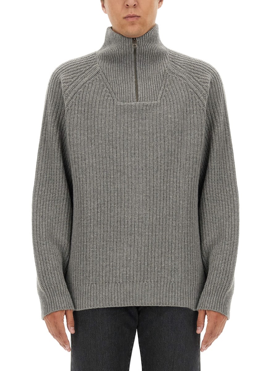 Carhartt Shirt With Zip. In Grey