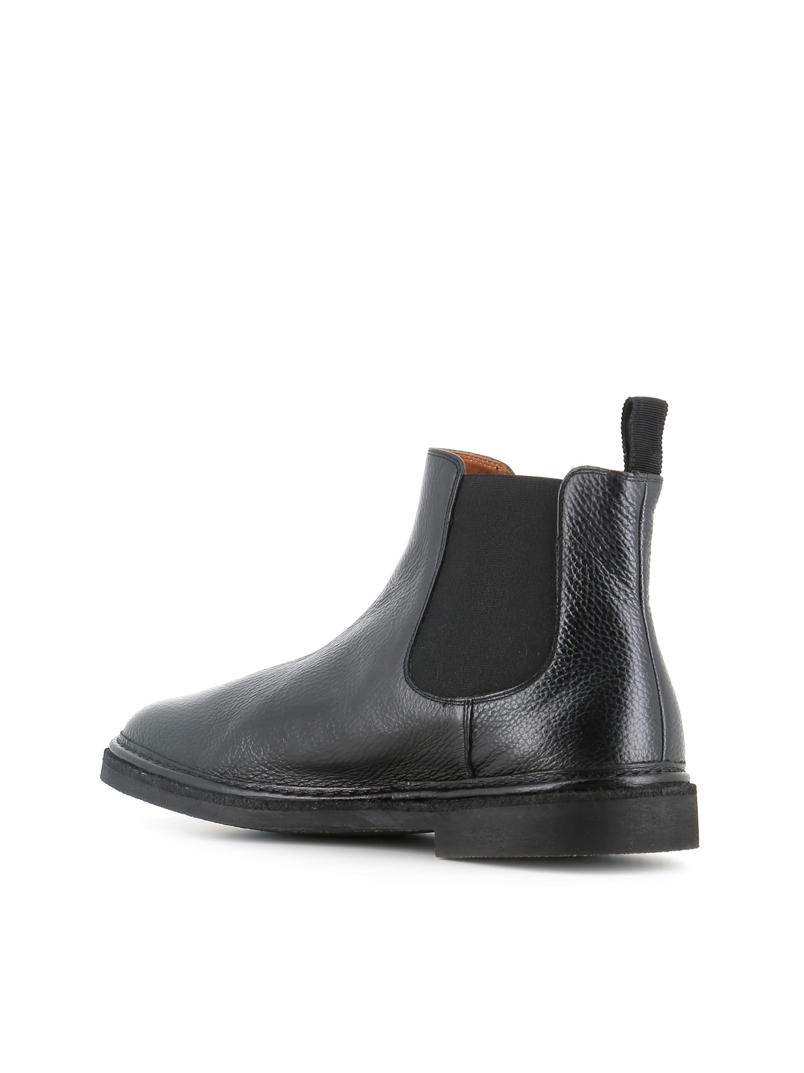 Alexander Hotto Elastic-panel Leather Chelsea Boots In Black