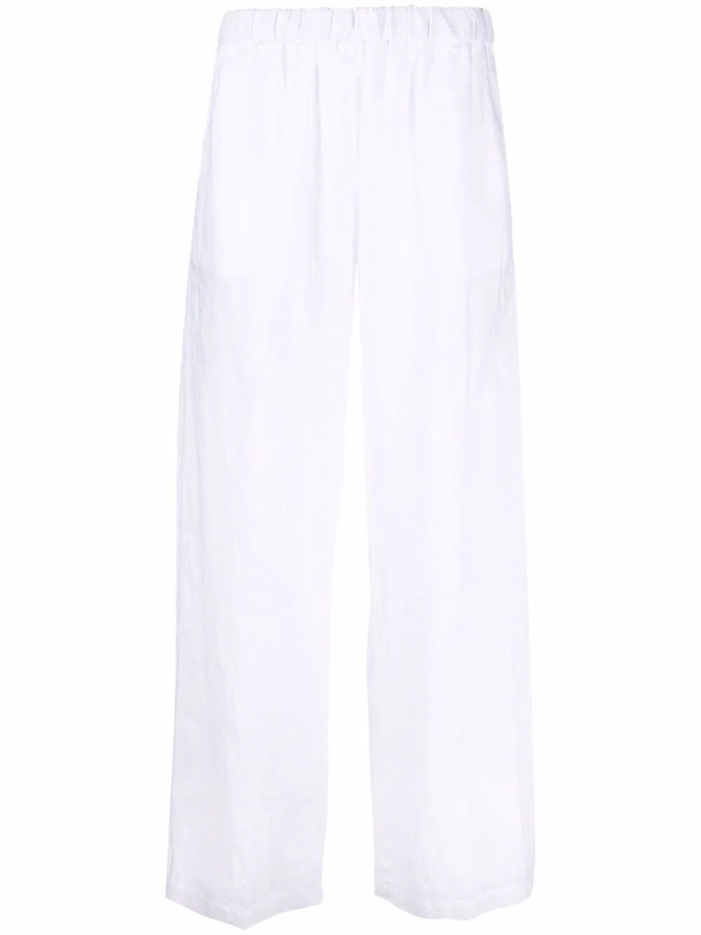 Aspesi Elasticated Straight-leg Trousers In White