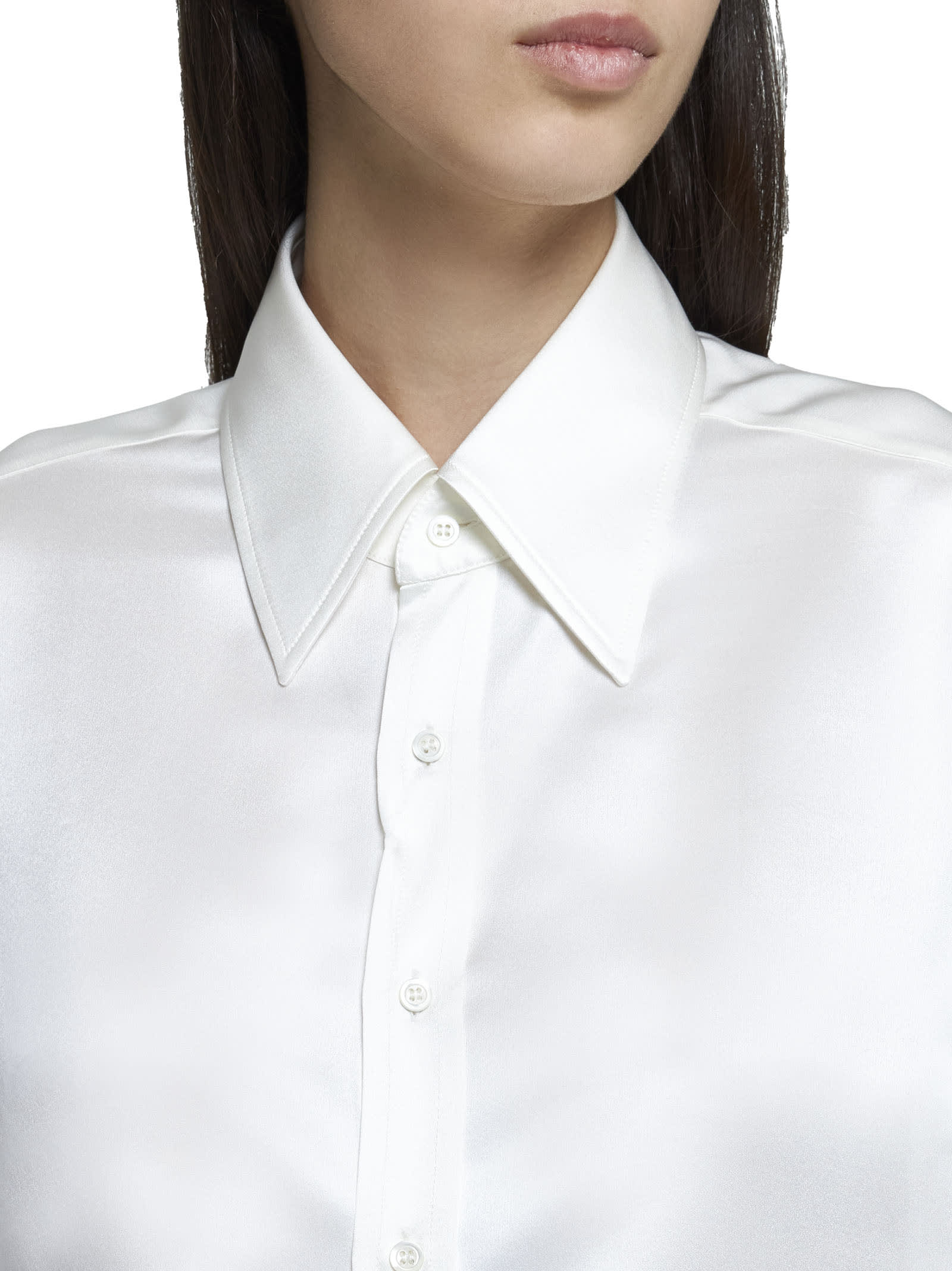 Shop Maison Margiela Shirt In White