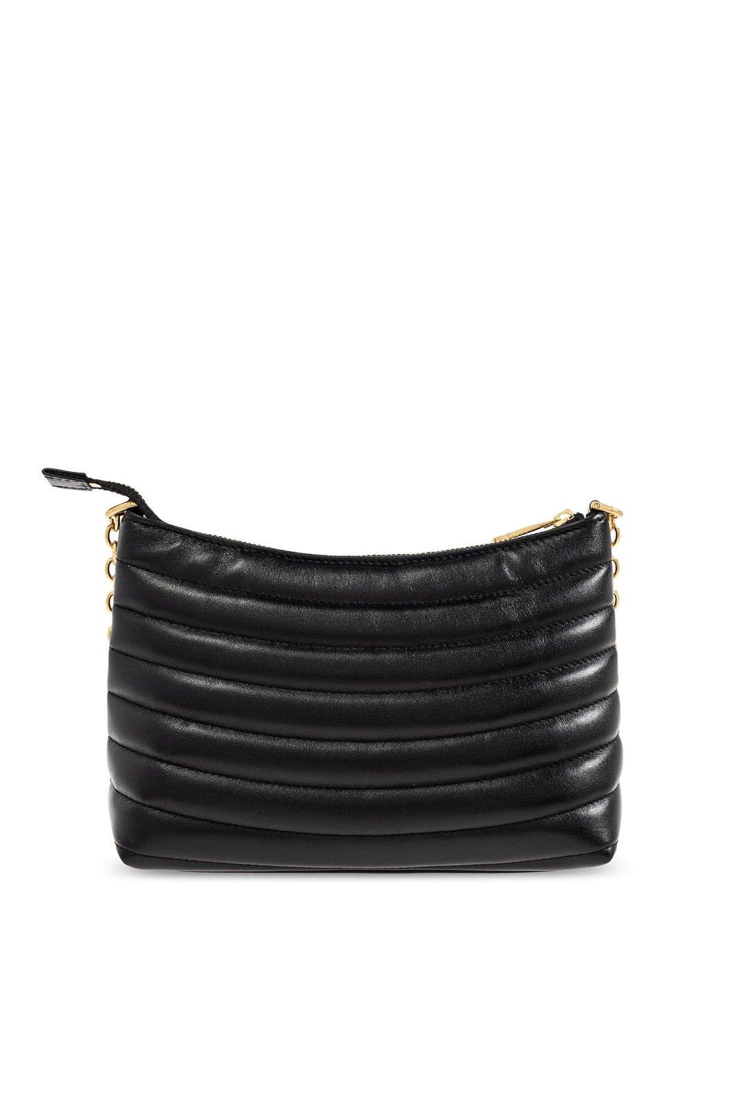 Shop Ferragamo Gancini Zipped Shoulder Bag In Neutrals