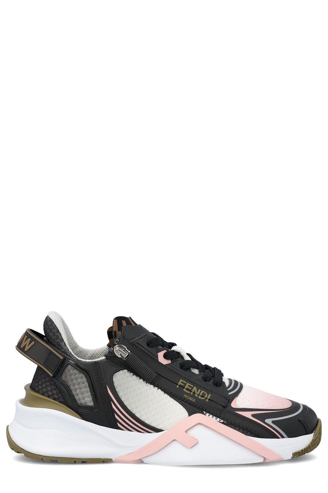 Shop Fendi Flow Low-top Sneakers In Nero