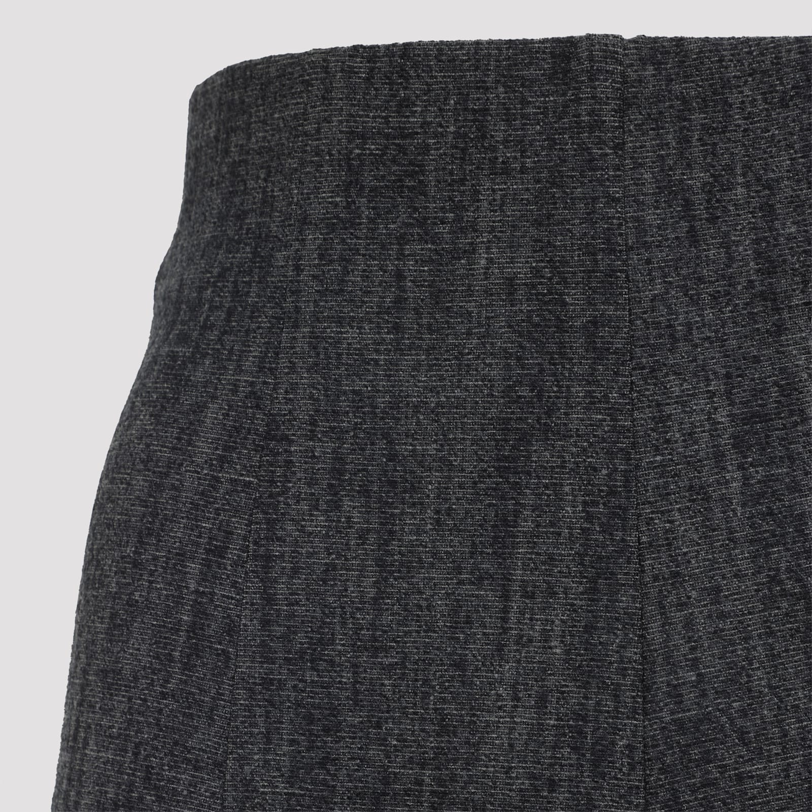 Alberta Ferretti High Waist Slim Fit Wool Trousers In Gray