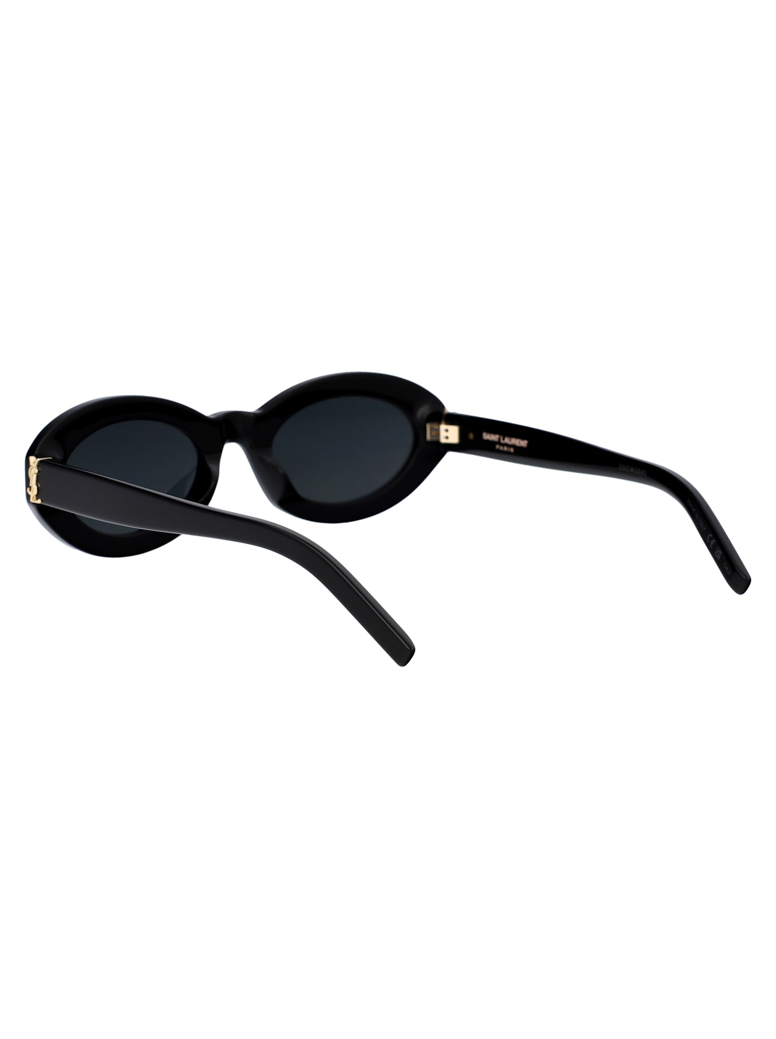 Saint Laurent Eyewear Oval Frame Sunglasses In Black