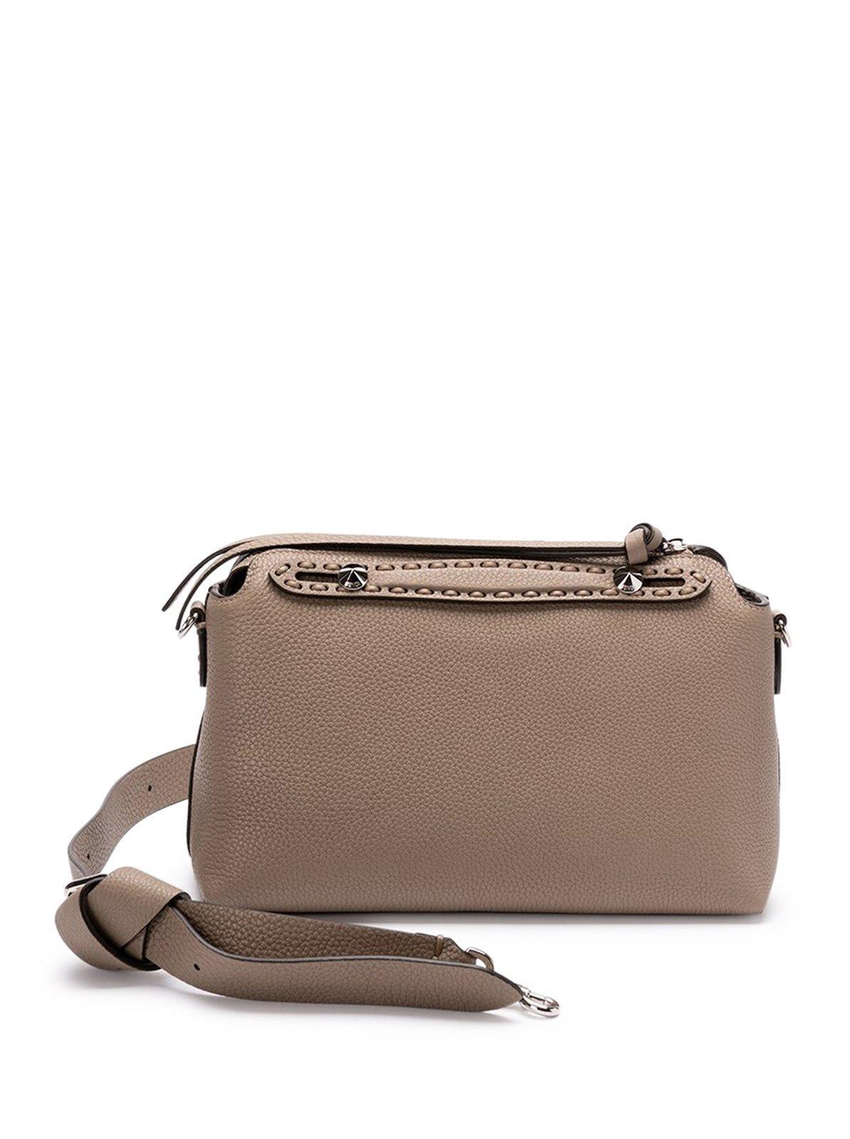 Shop Fendi By The Way Selleria Medium Shoulder Bag In Corda+palladio