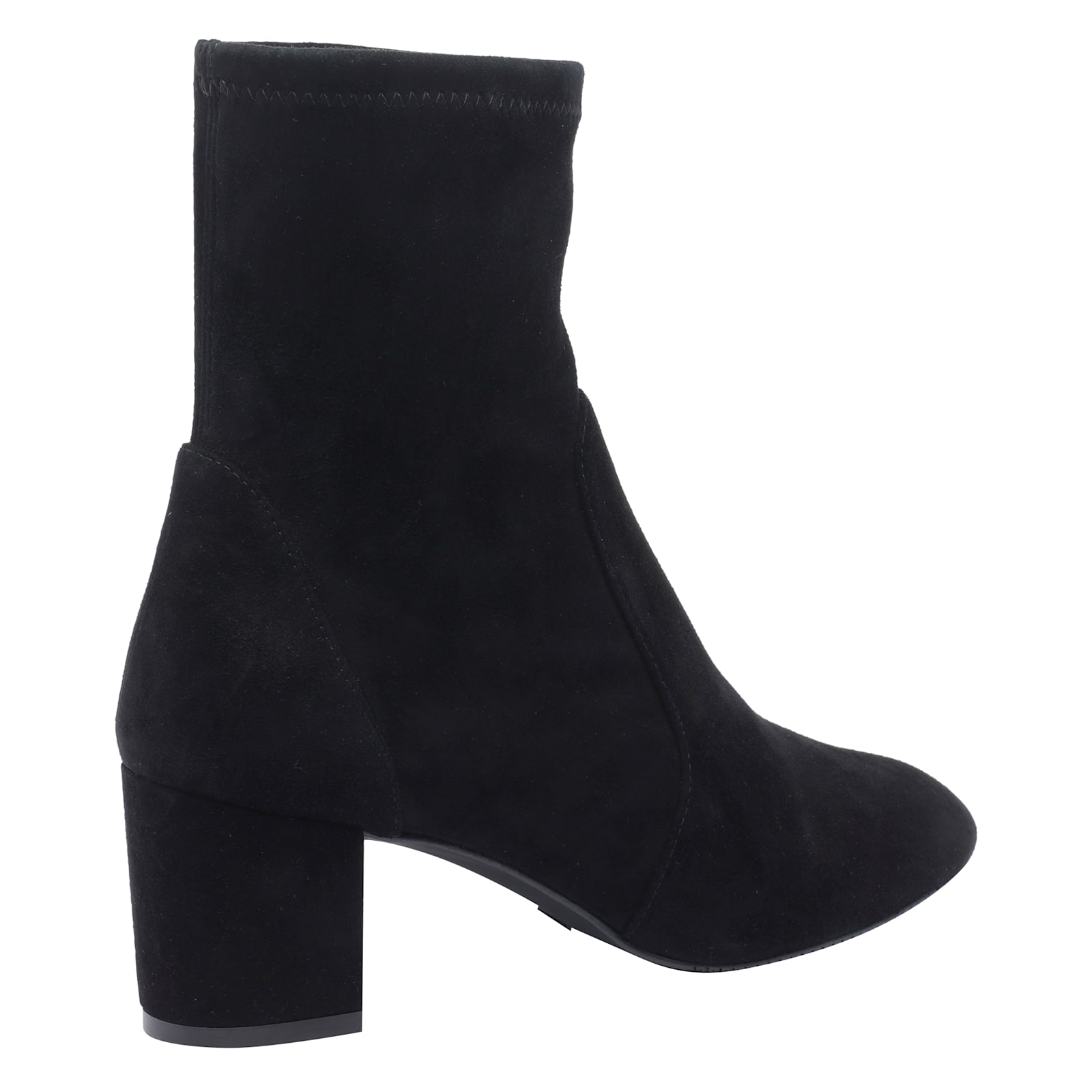 Stuart Weitzman Yuliana 60 Suede Leather Ankle Boot In Black