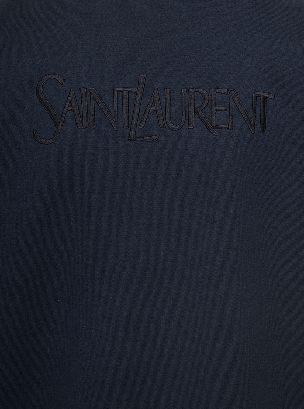 Shop Saint Laurent Sweat Col Rond Loose In Blu