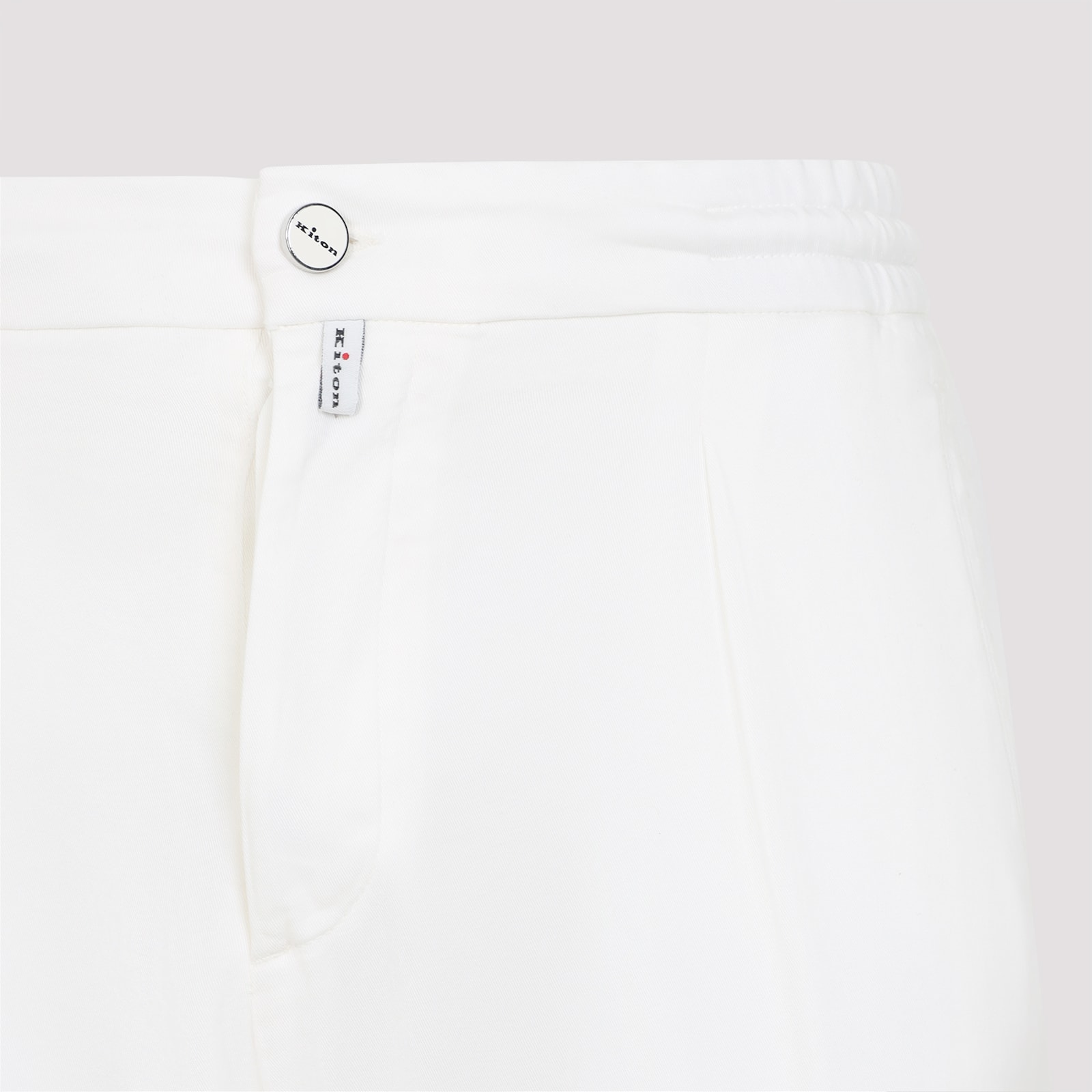 Shop Kiton Pants In Avorio