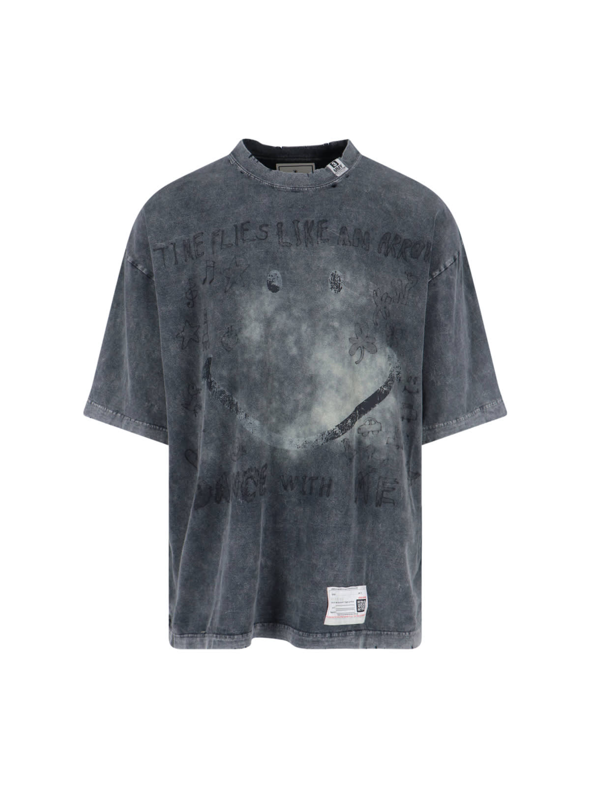 bleached Smiley Face T-shirt