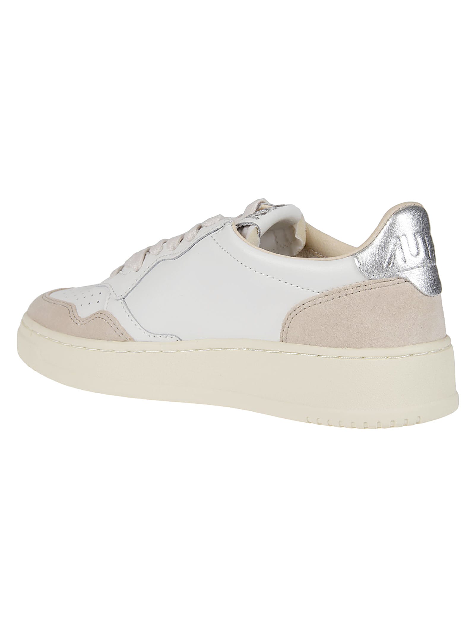 Shop Autry Medalist Low Sneakers In White/silver