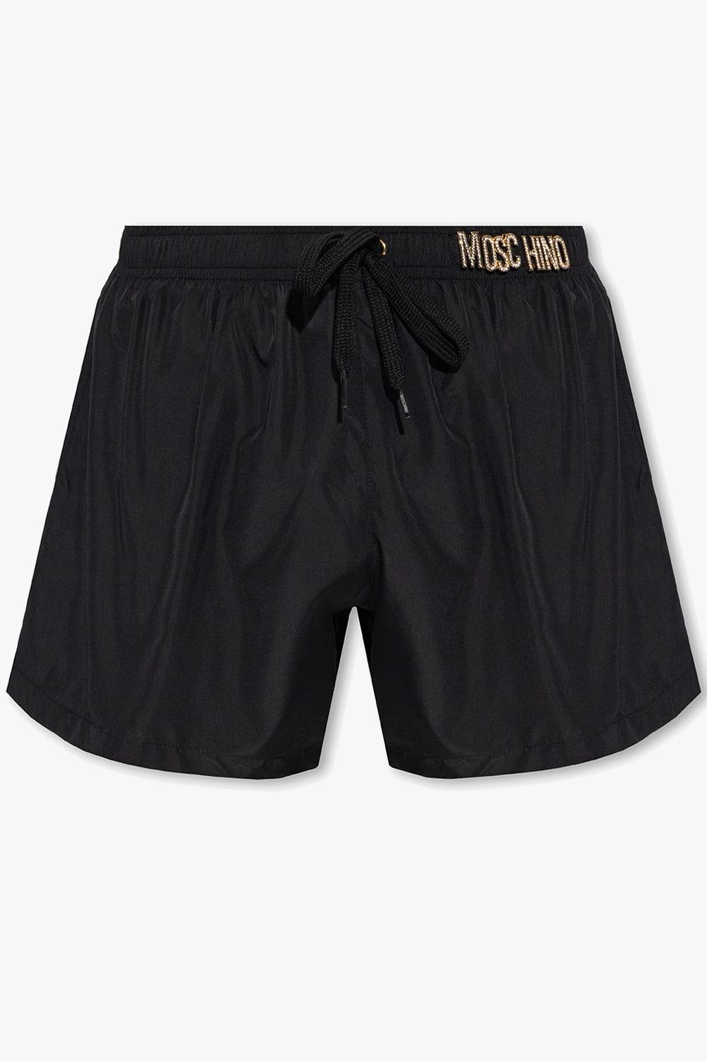 Shop Moschino Swimming Shorts In Black