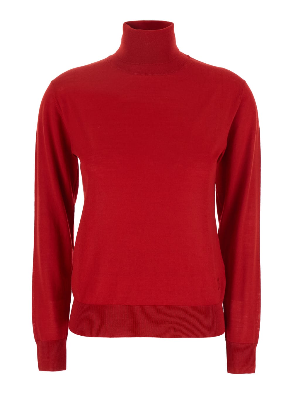 Shop Semicouture Red Turtleneck Sweater In Wool Woman