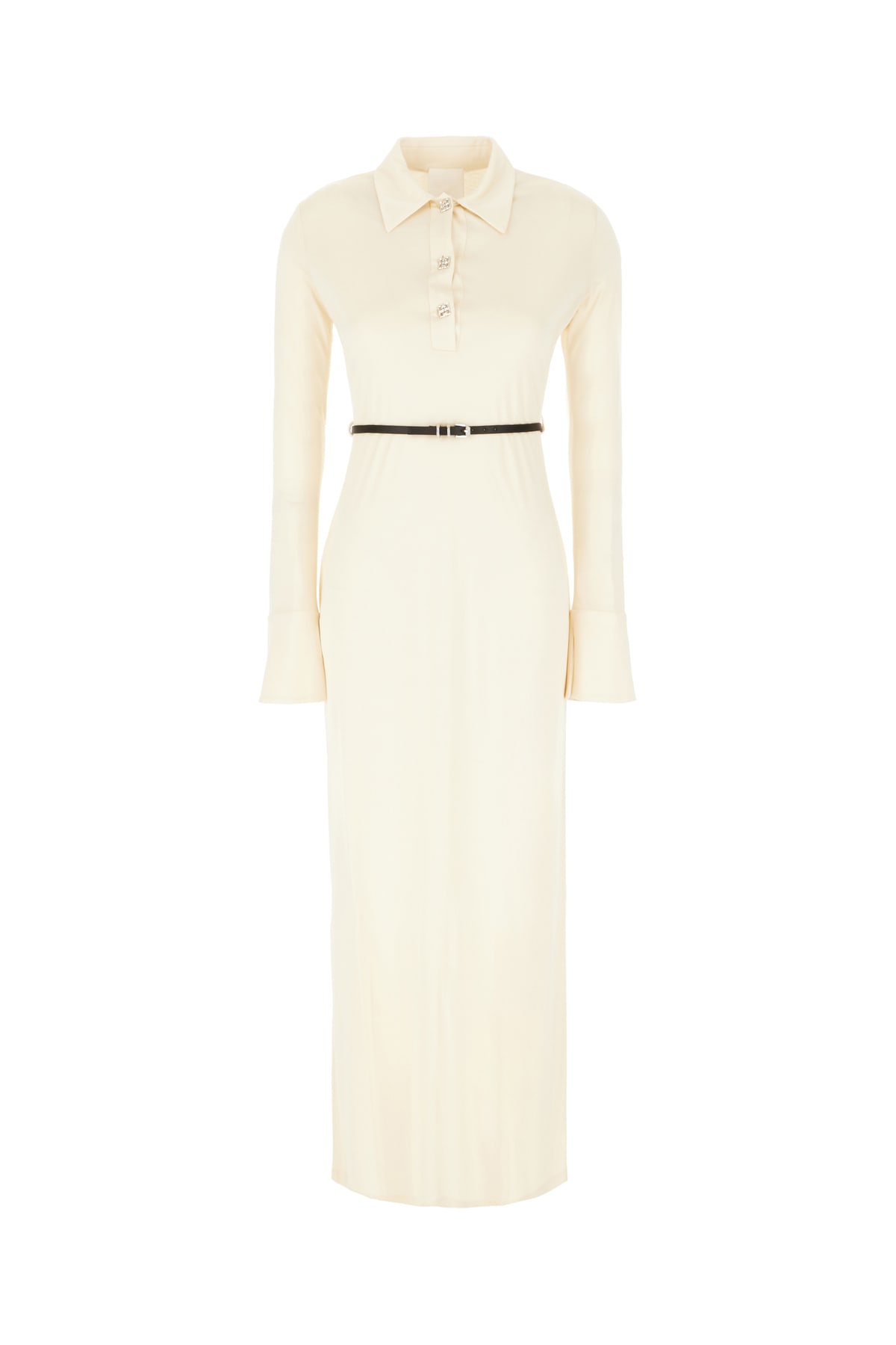 Shop Givenchy Ivory Viscose Shirt Dress In Avorio