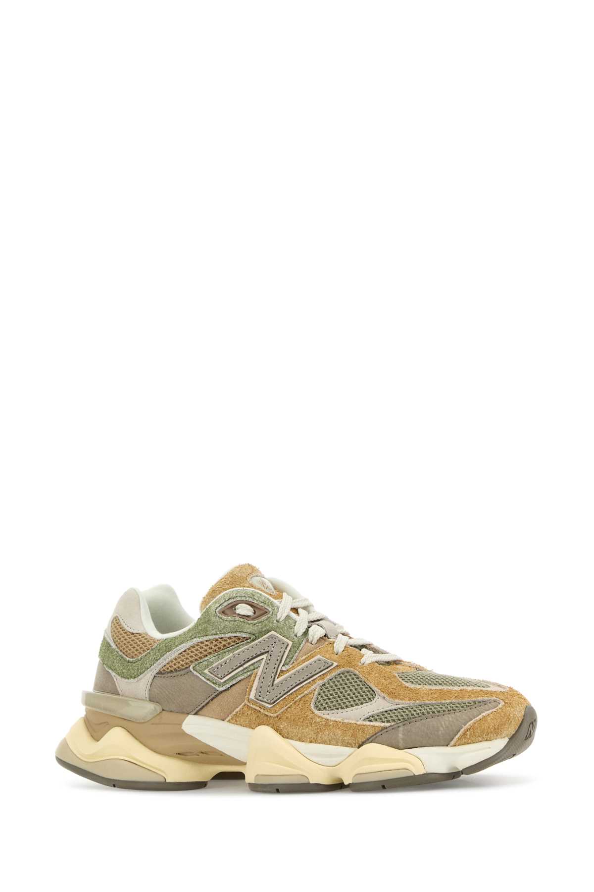 New Balance Multicolor Mesh And Suede 9060 Sneakers In Brown