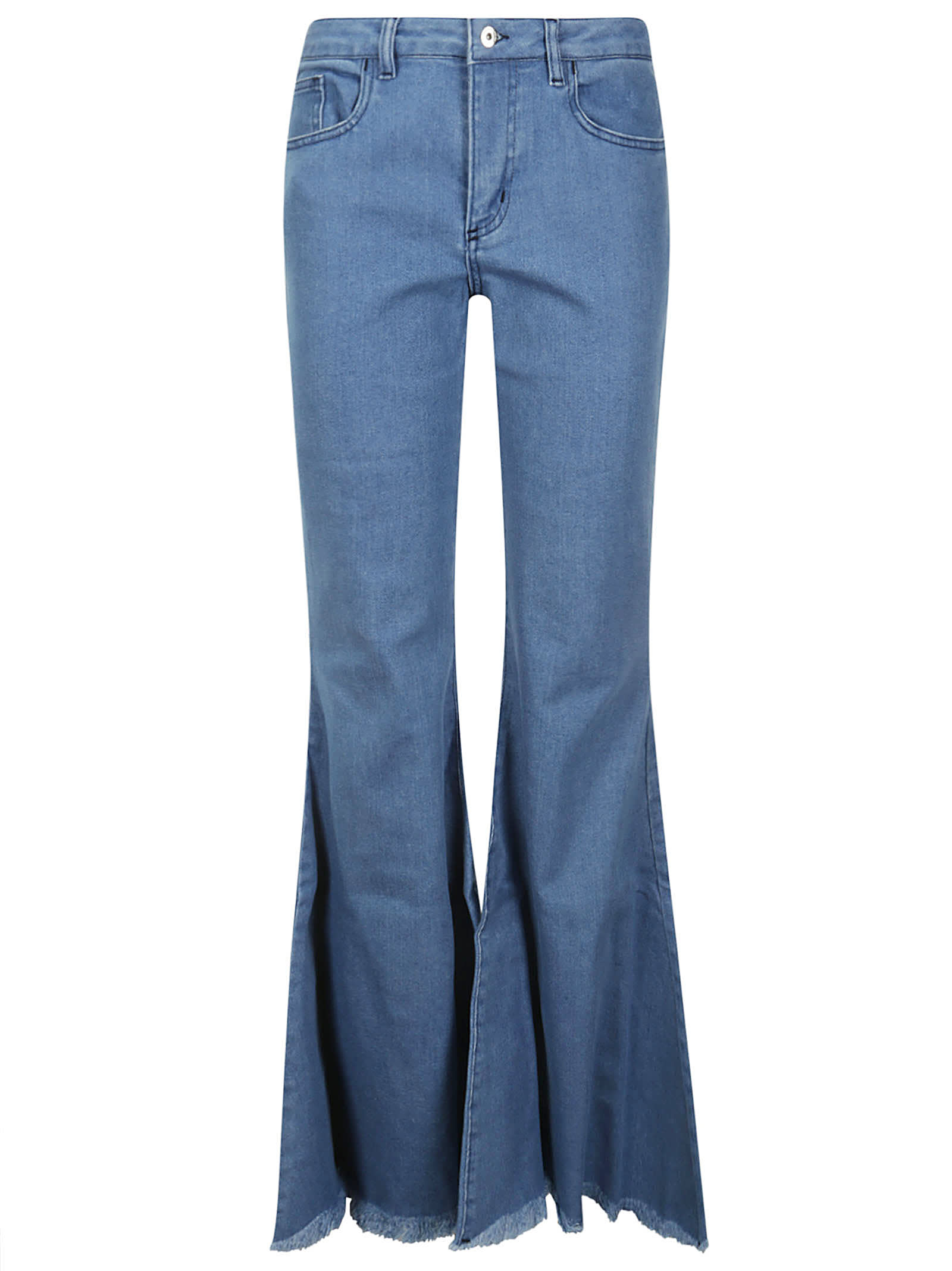 Shop Marques' Almeida Extreme Flares In Mid Blue