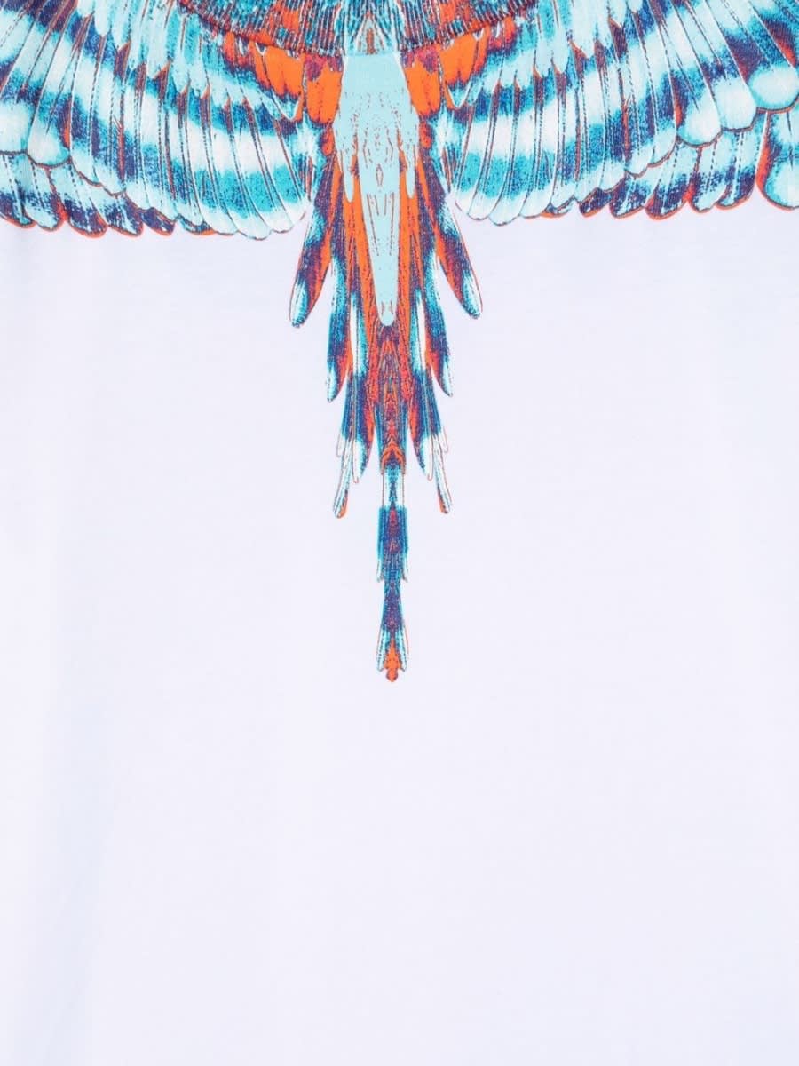 Marcelo Burlon County Of Milan T-shirt Con Stampa Ali In White